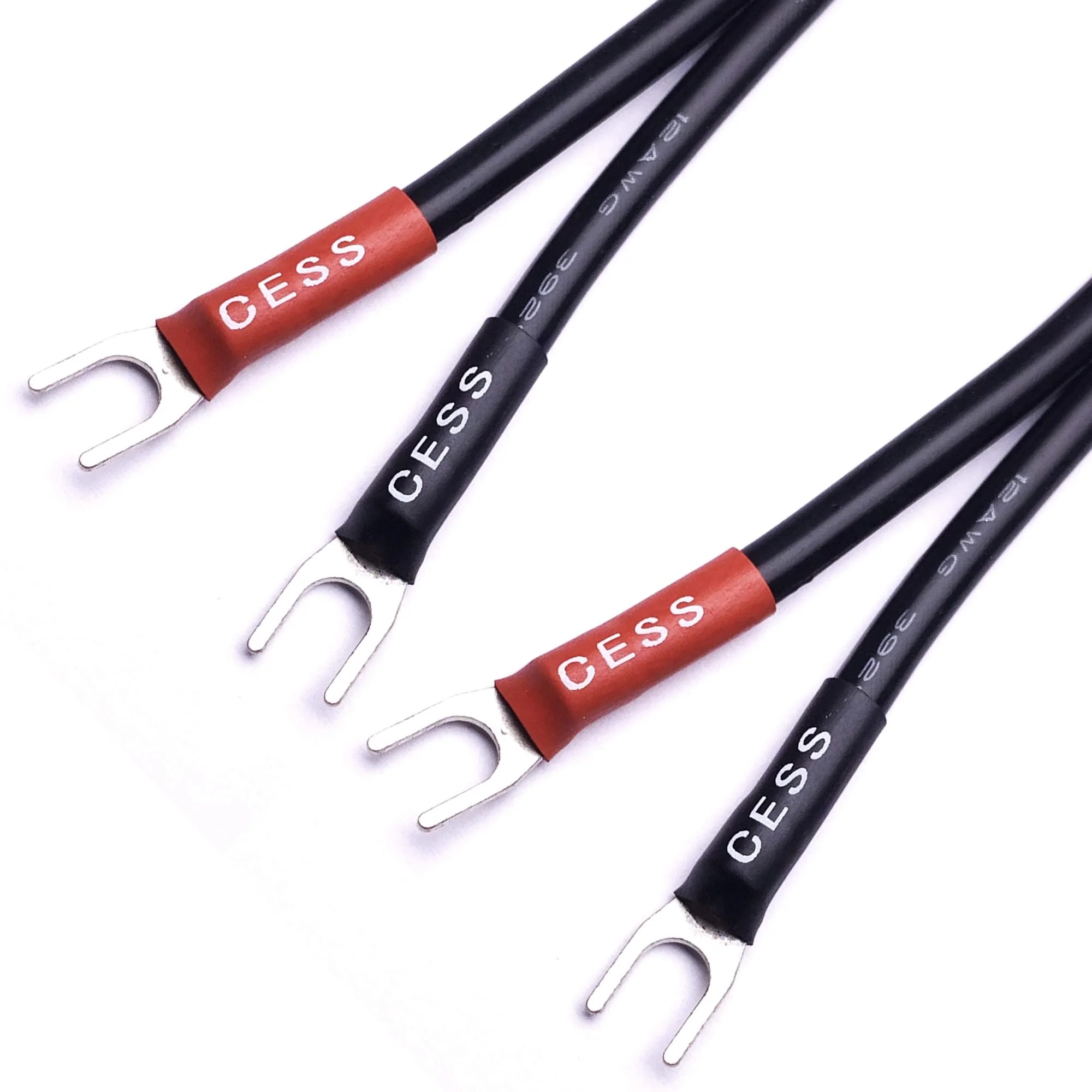 CNCESS CESS-002S Barrier Spade Fork to 1/4 Inch TS Speaker Cable Adapter (Small Spade) (Pack of 2) Small Spade (Pack of 2) - Image 6