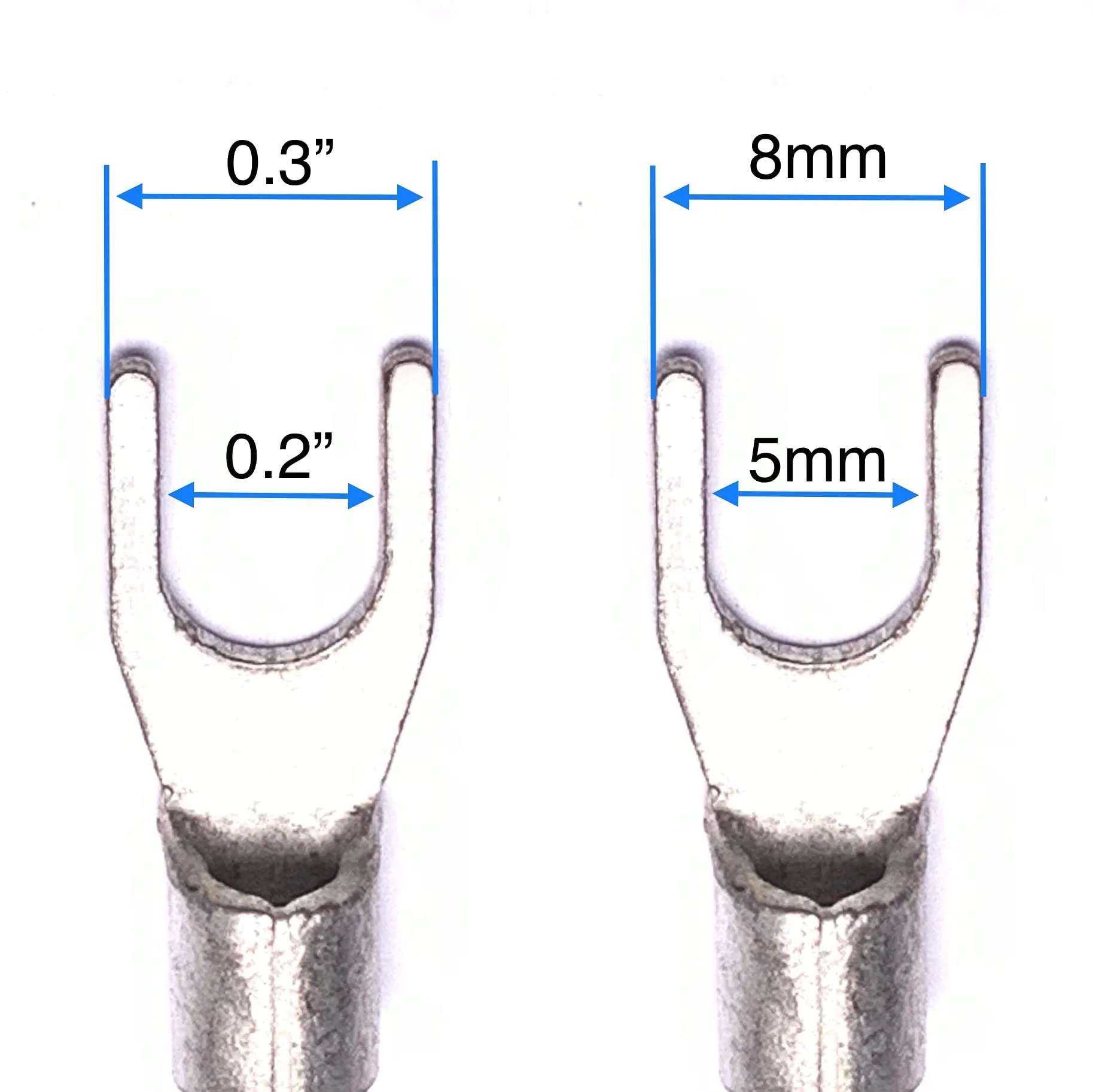 CNCESS CESS-002S Barrier Spade Fork to 1/4 Inch TS Speaker Cable Adapter (Small Spade) (Pack of 2) Small Spade (Pack of 2) - Image 8