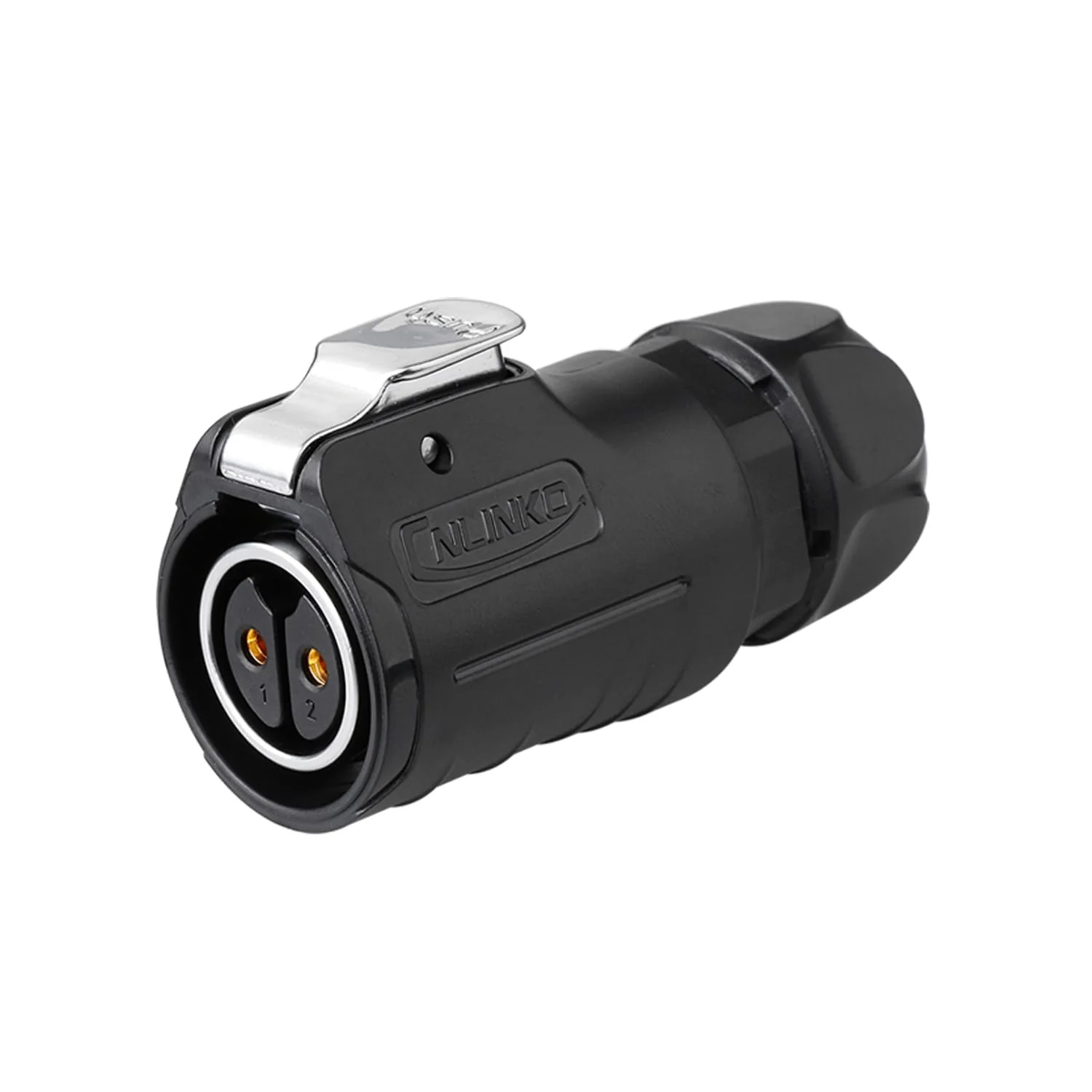 CNLINKO LP20 2 Pin Reverse Mountable Round Waterproof Connector IP68 Female and Male For Automotive and Outdoor Applications (2 Pin Semi Metal) 2 Polig Semi-metal material - Image 2