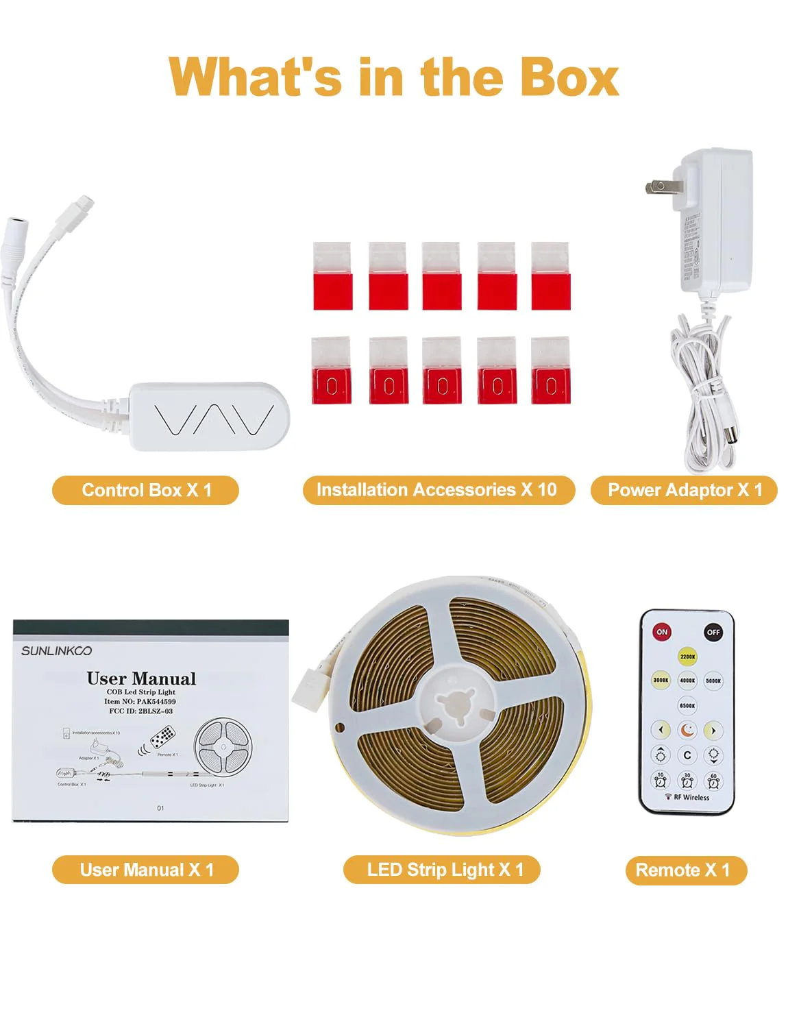 COB LED Strip Light 16.4ft, Dimmable 2300K-6500K White CCT Tunable, DC 24V Cuttable LED Tape Light, High Density 3040 LED 36W CRI 90, APP Remote Control, Music Mode, For Home DIY, Living Room, Bedroom - Image 9