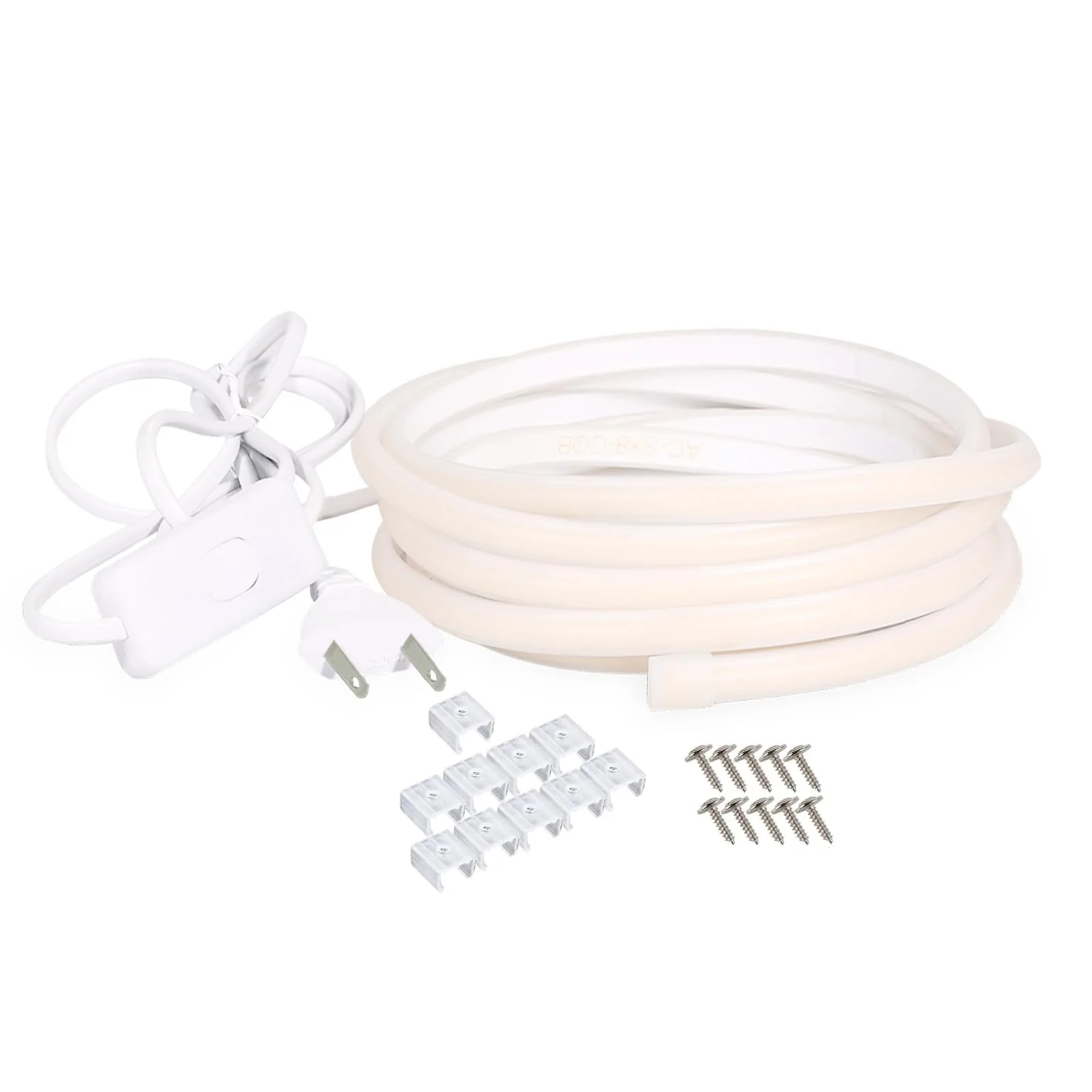 COB LED Strip Lights 9.84 Foot Waterproof Outdoor LED Lights IP67 110V Light Stip Cuttable 320LEDs/m 6000K Cold White with US Plug Indoor Rope Lights for Bedroom Kitchen Under Cabinet 9.84ft Cold White 6000K - Image 2