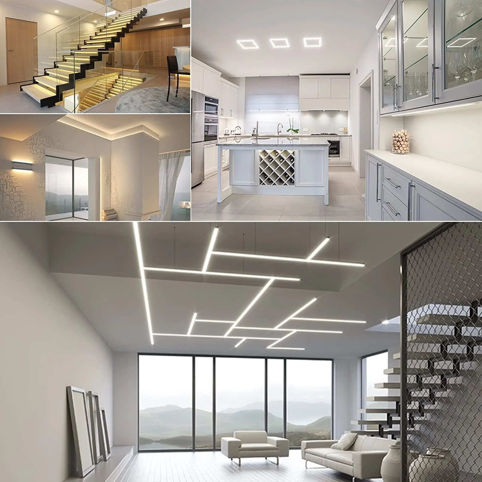 COB LED Strip Lights DC 12V LED Lights Flexible Super Bright LED Strips, 9W/m 2x16.4FT Cool White 6500K CRI 90+,480LEDs/m High Density Uniform Light for Home Room Decor 2Pack Cool White 6500K DC12V - Image 8