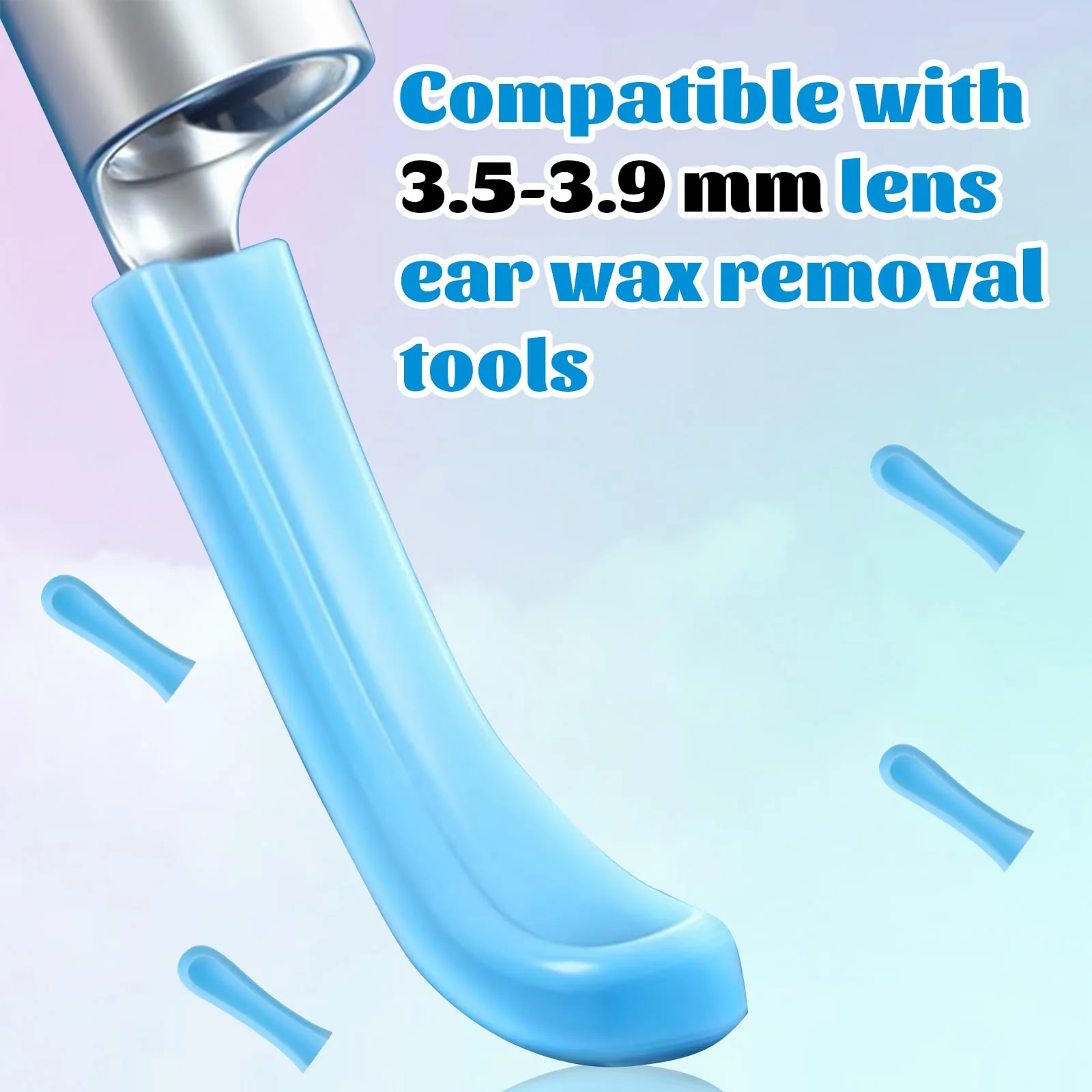 cobee 60 Pcs Ear Wax Removal Replacement Tips for Ear Camera, Ear Spoon Tips Silicone Ear Spoon Replacement Tips Ear Cleaner Replacement for Adults Ear Wax Removal Endoscope(60) - Image 6