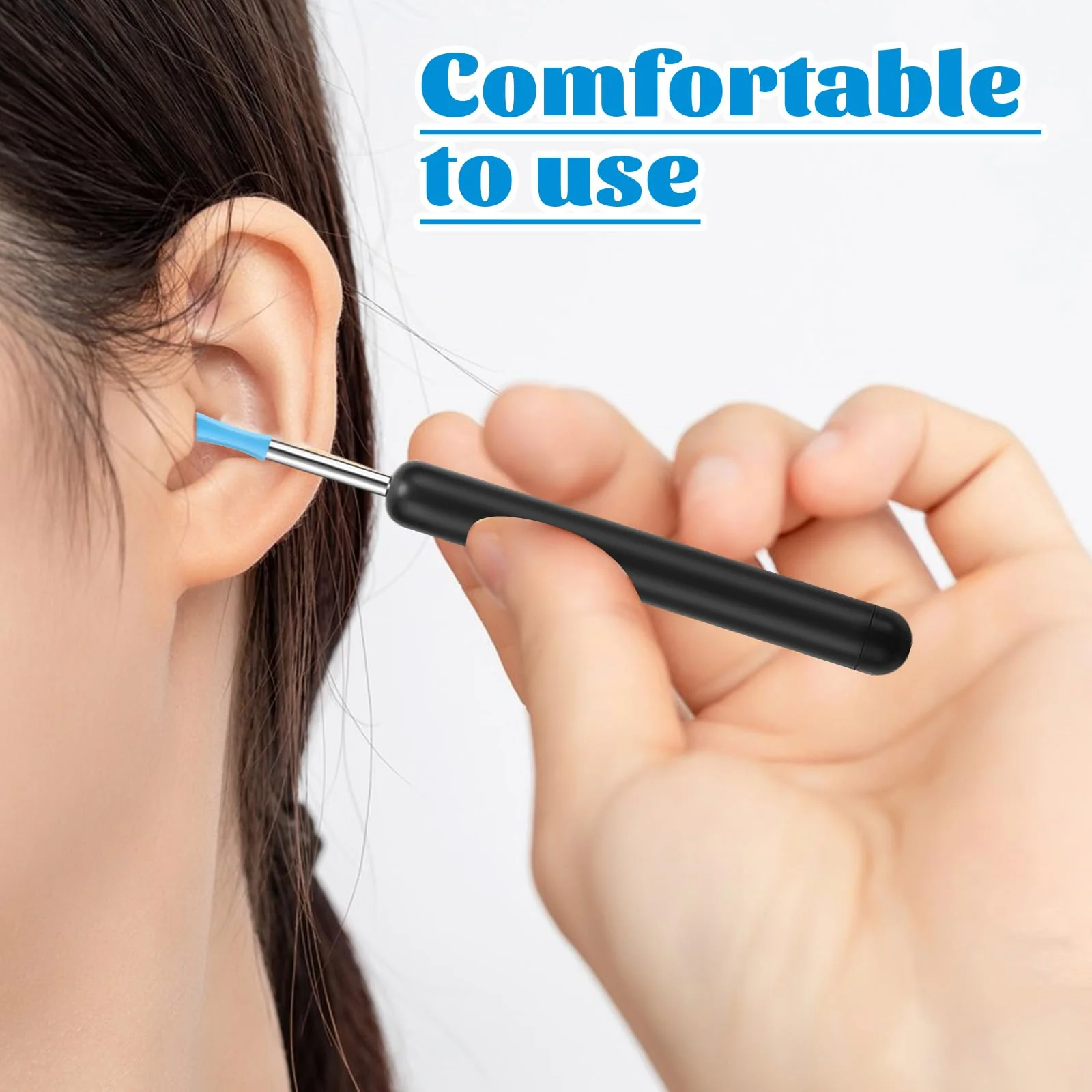 cobee 60 Pcs Ear Wax Removal Replacement Tips for Ear Camera, Ear Spoon Tips Silicone Ear Spoon Replacement Tips Ear Cleaner Replacement for Adults Ear Wax Removal Endoscope(60) - Image 8