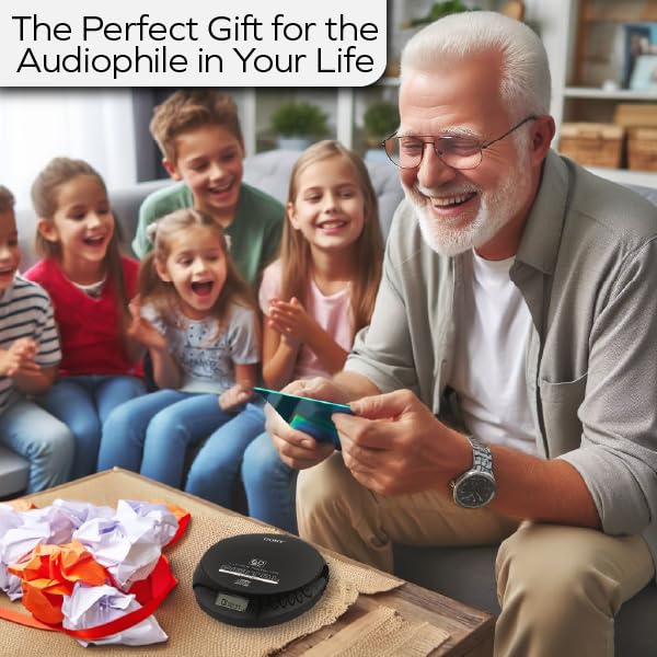 Coby CD Player Portable CD Player with Bluetooth, Earbuds, FM, AUX, MP3 Anti-Skip Compact Discman | Rechargeable, Lightweight CD Player for Car, Home - Image 7