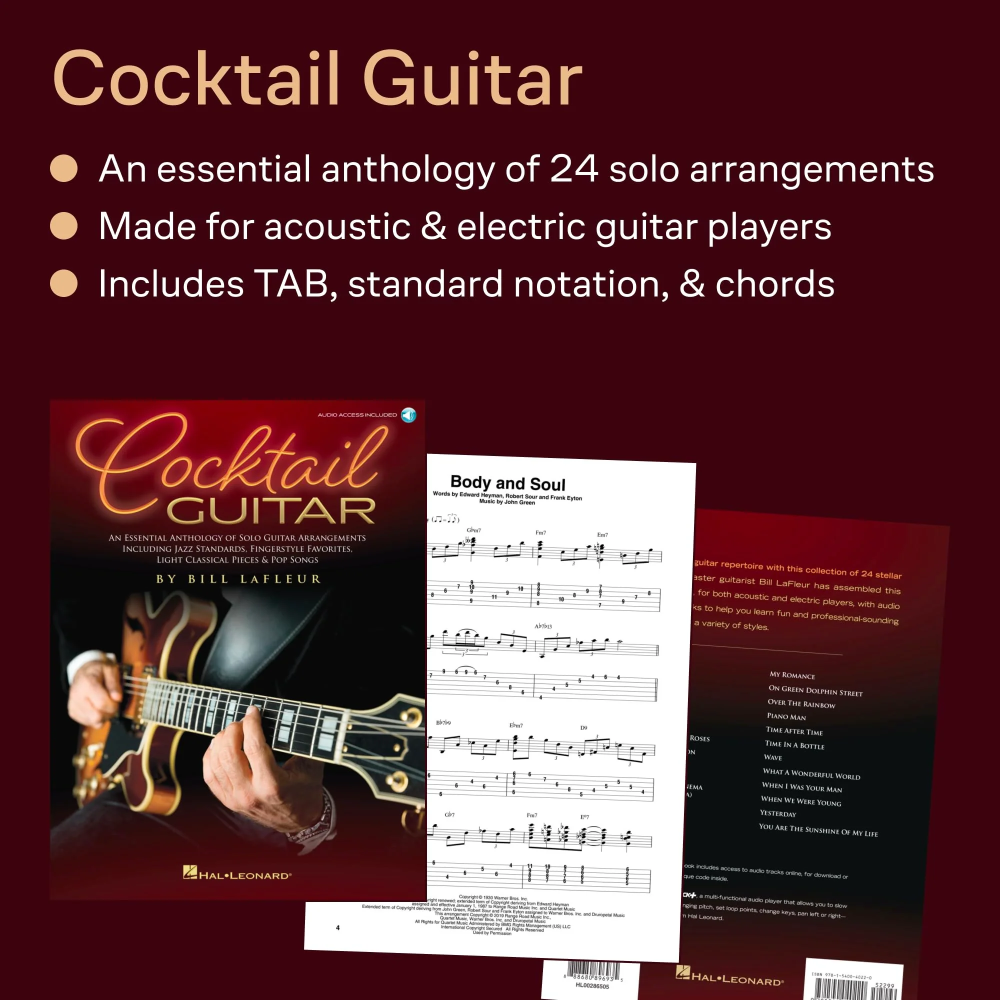 Cocktail Guitar | Essential Anthology of Solo Guitar Arrangements | 24 Classic Songs in Tablature and Standard Notation | Includes Online Audio with Slowdown and Looping Features - Image 3