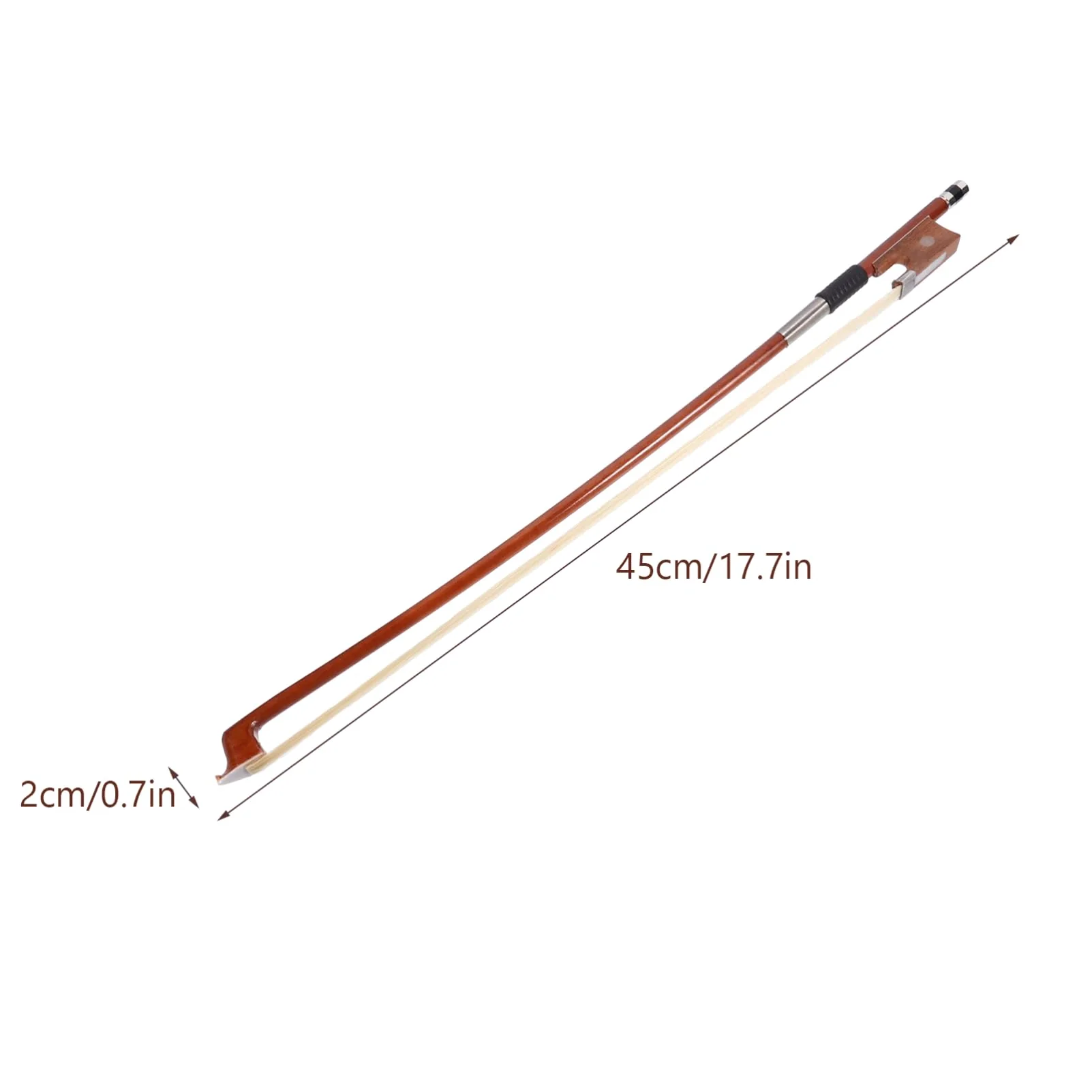 COHEALI 1/2 Violin Bow - Well Balanced Practice Horse Hair Violin Bow Hand Crafted Violin Bow Instrument Accessory 45X2cm - Image 2