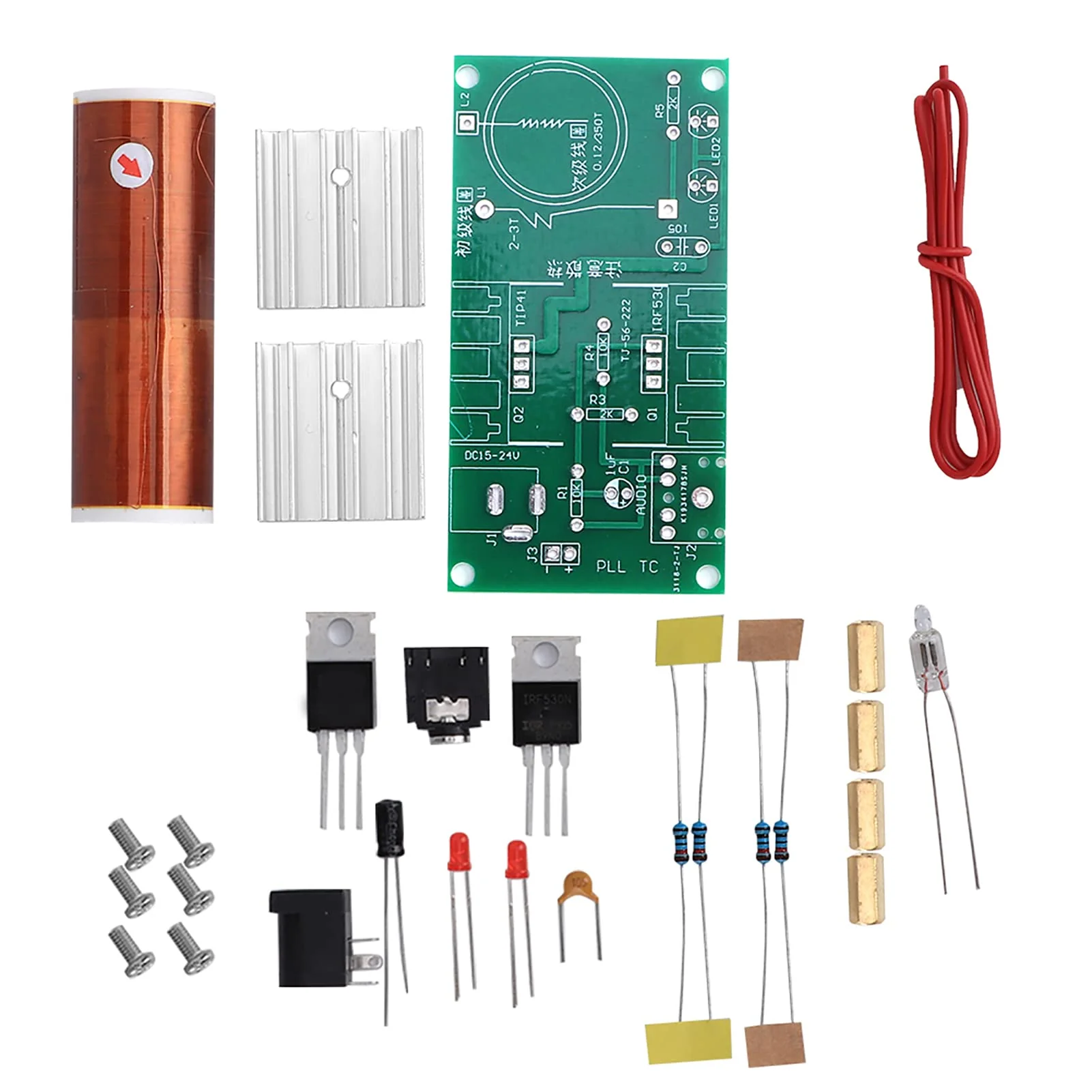 Coil Module, Arc Plasma Speaker Mini Coil DIY Electronic Kit Tool 15 W DC 15-24 V 2 A, Electronic Coil Teaching Learning Module, Wireless Transmission Coil, Default - Image 2