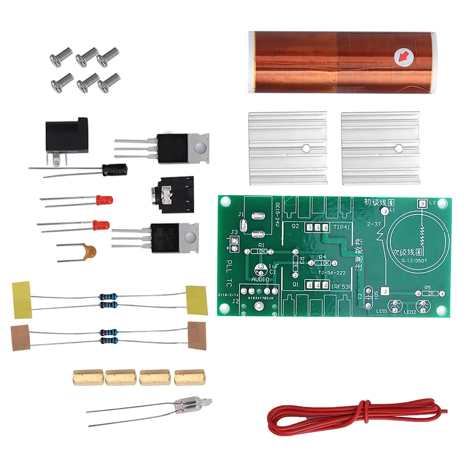 Coil Module, Arc Plasma Speaker Mini Coil DIY Electronic Kit Tool 15 W DC 15-24 V 2 A, Electronic Coil Teaching Learning Module, Wireless Transmission Coil, Default - Image 3