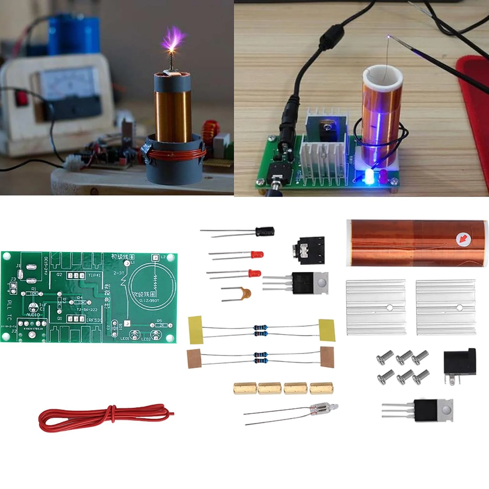 Coil Module, Arc Plasma Speaker Mini Coil DIY Electronic Kit Tool 15 W DC 15-24 V 2 A, Electronic Coil Teaching Learning Module, Wireless Transmission Coil, Default - Image 4