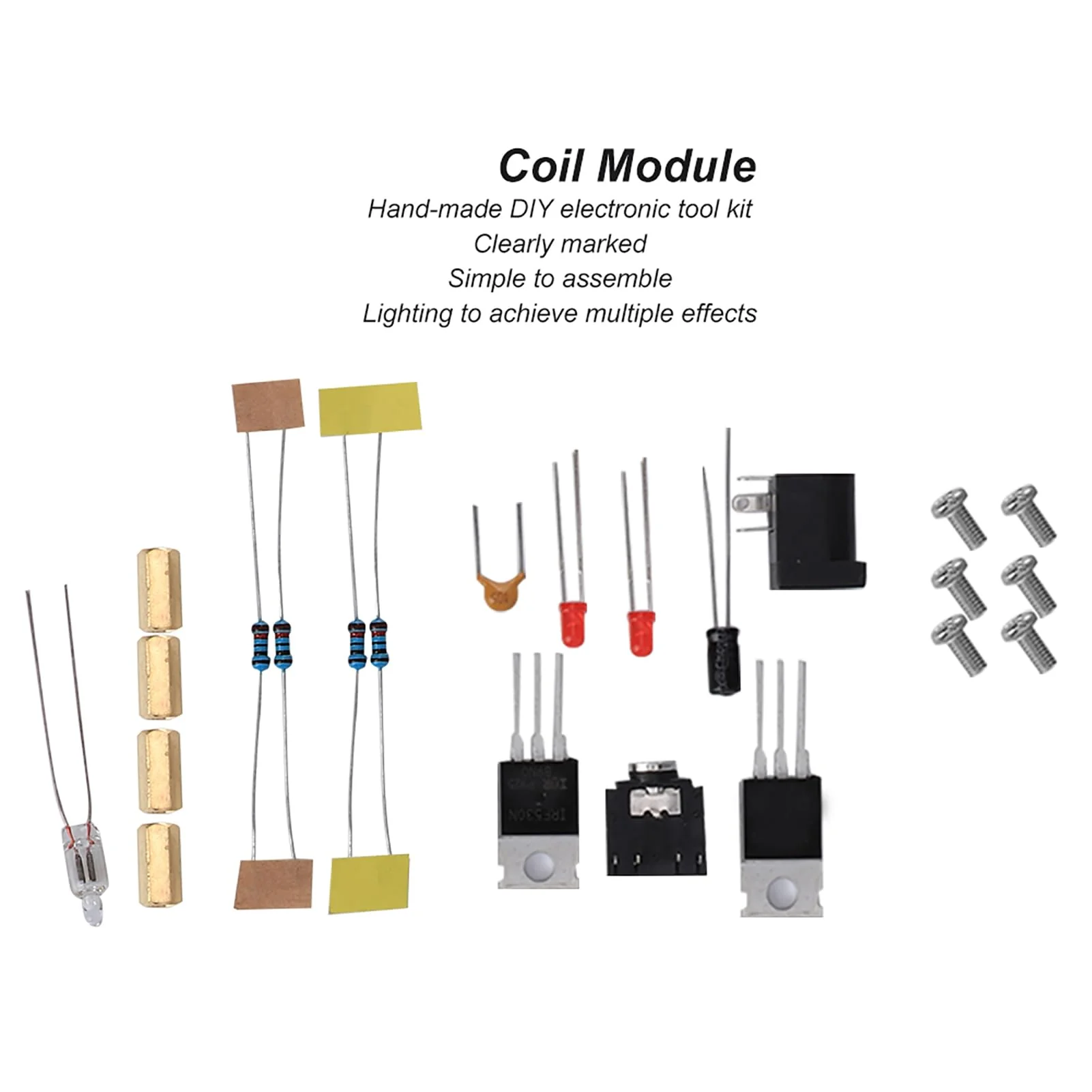 Coil Module, Arc Plasma Speaker Mini Coil DIY Electronic Kit Tool 15 W DC 15-24 V 2 A, Electronic Coil Teaching Learning Module, Wireless Transmission Coil, Default - Image 7