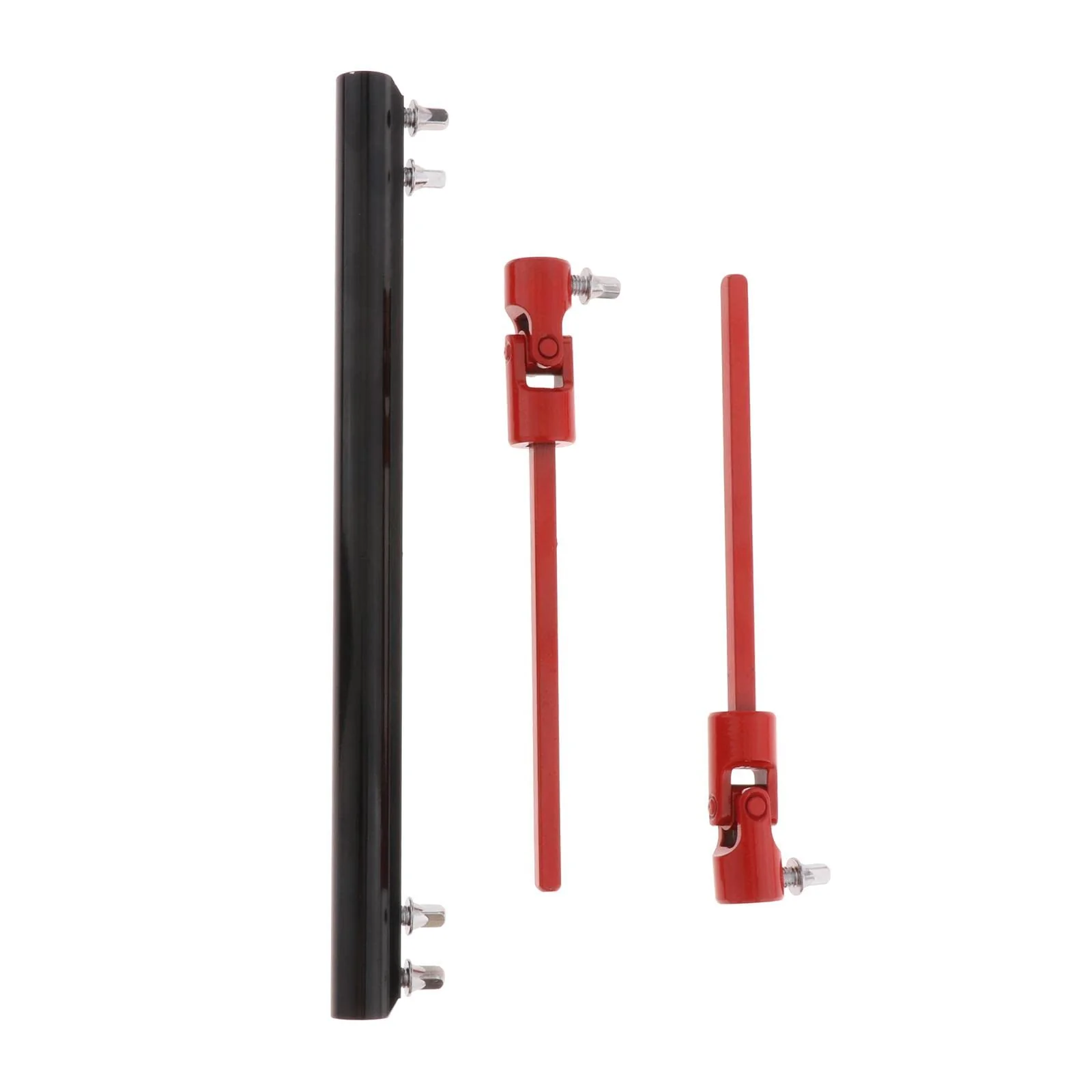 Colaxi 31cm Steel Double Drum Drive Shaft Pedal Driveshaft Rod DIY Replacement Bass Drum Pedal Connector Arm Percussion Instrument Parts Accessory, A Black and Red - Image 7