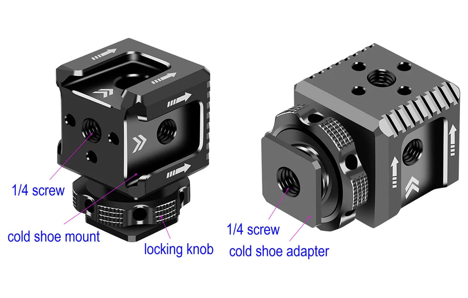 Cold Shoe Mount Adapter,Cold Shoe Extension - Triple Shoe Mount Extender for Camera,Monitor,Flash Accessories, Bracket for Led Lights,Microphones,Audio Recorder,Video Camera,Cage Accessories - Image 2