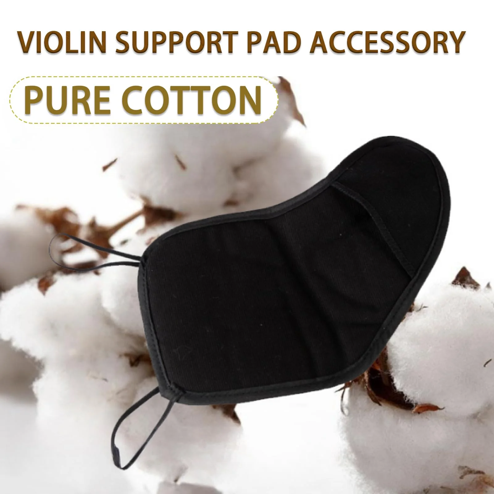 Comfortable 4/4-3/4 Violin Chin Shoulder Rest Pad, Pure Cotton Violin Support Pad Accessory for Enhanced Playing Experience - Image 2