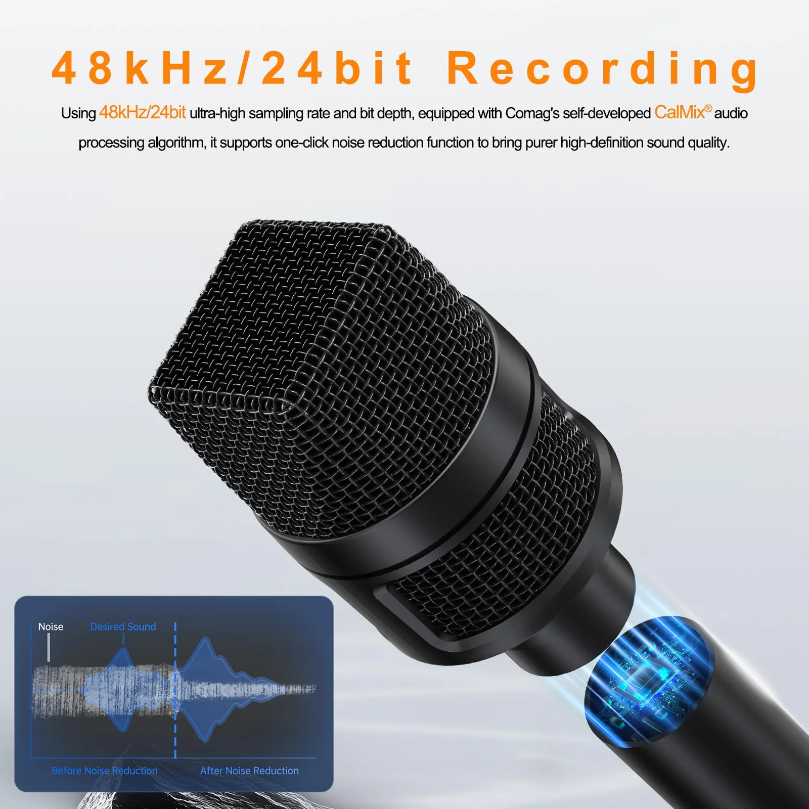 COMICA Revo S Wireless Handheld Microphone for iPhone 15 16, USB C Interview Mic with 48kHz/24bit Recording, 15H Battery Life, Ideal for Content Creators/Reporter/Street Interviews/Podcasting - Image 2