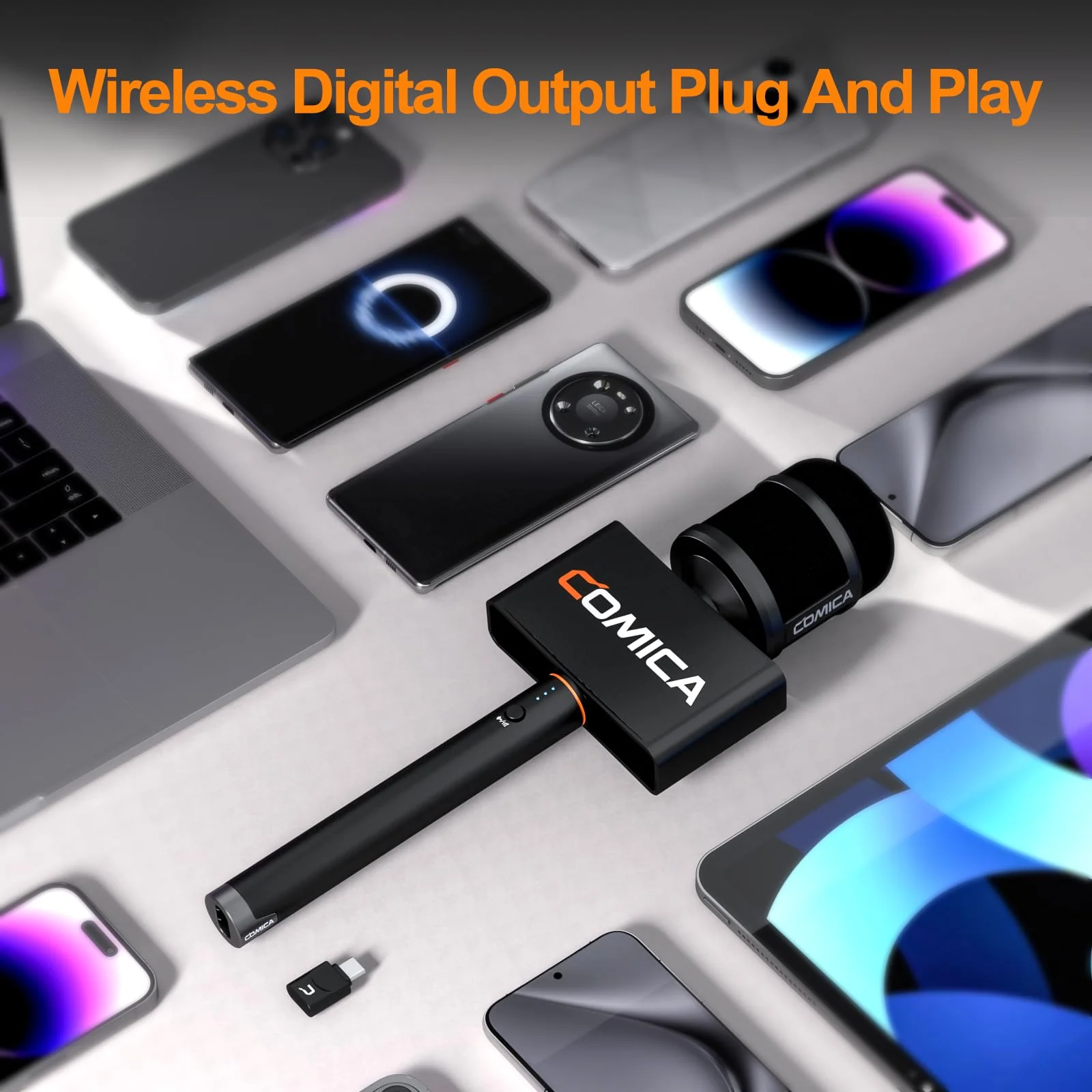 COMICA Revo S Wireless Handheld Microphone for iPhone 15 16, USB C Interview Mic with 48kHz/24bit Recording, 15H Battery Life, Ideal for Content Creators/Reporter/Street Interviews/Podcasting - Image 7
