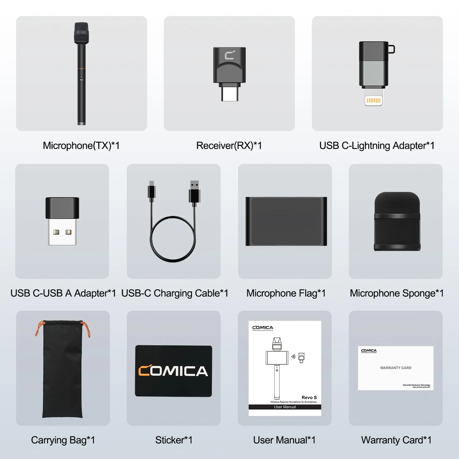 COMICA Revo S Wireless Handheld Microphone for iPhone 15 16, USB C Interview Mic with 48kHz/24bit Recording, 15H Battery Life, Ideal for Content Creators/Reporter/Street Interviews/Podcasting - Image 8