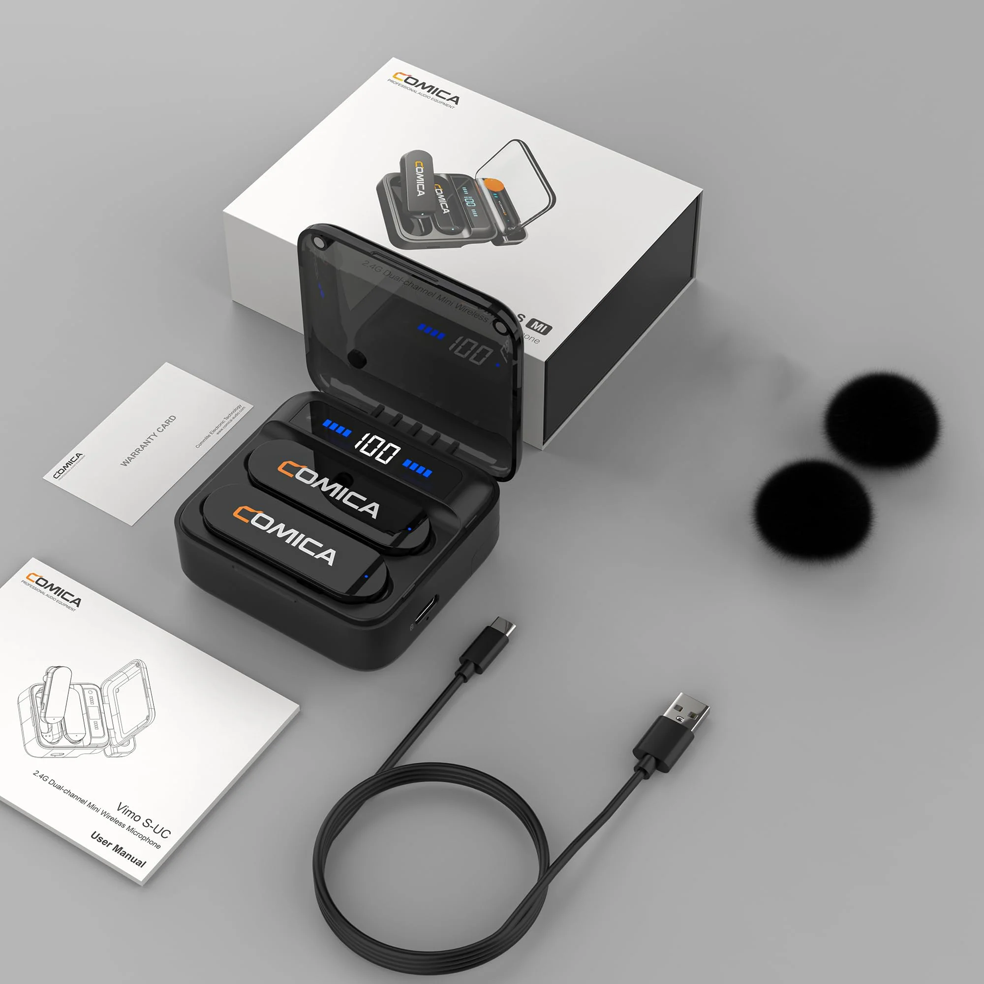 COMICA Vimo S MI Wireless Microphone for iPhone, MFI Certified, Noise Cancellation, 656' Range, 15H Working Time, Monitoring, iPhone Mic for Video Recording, Vlog, Live Streaming, YouTube Lightning Version - Image 8