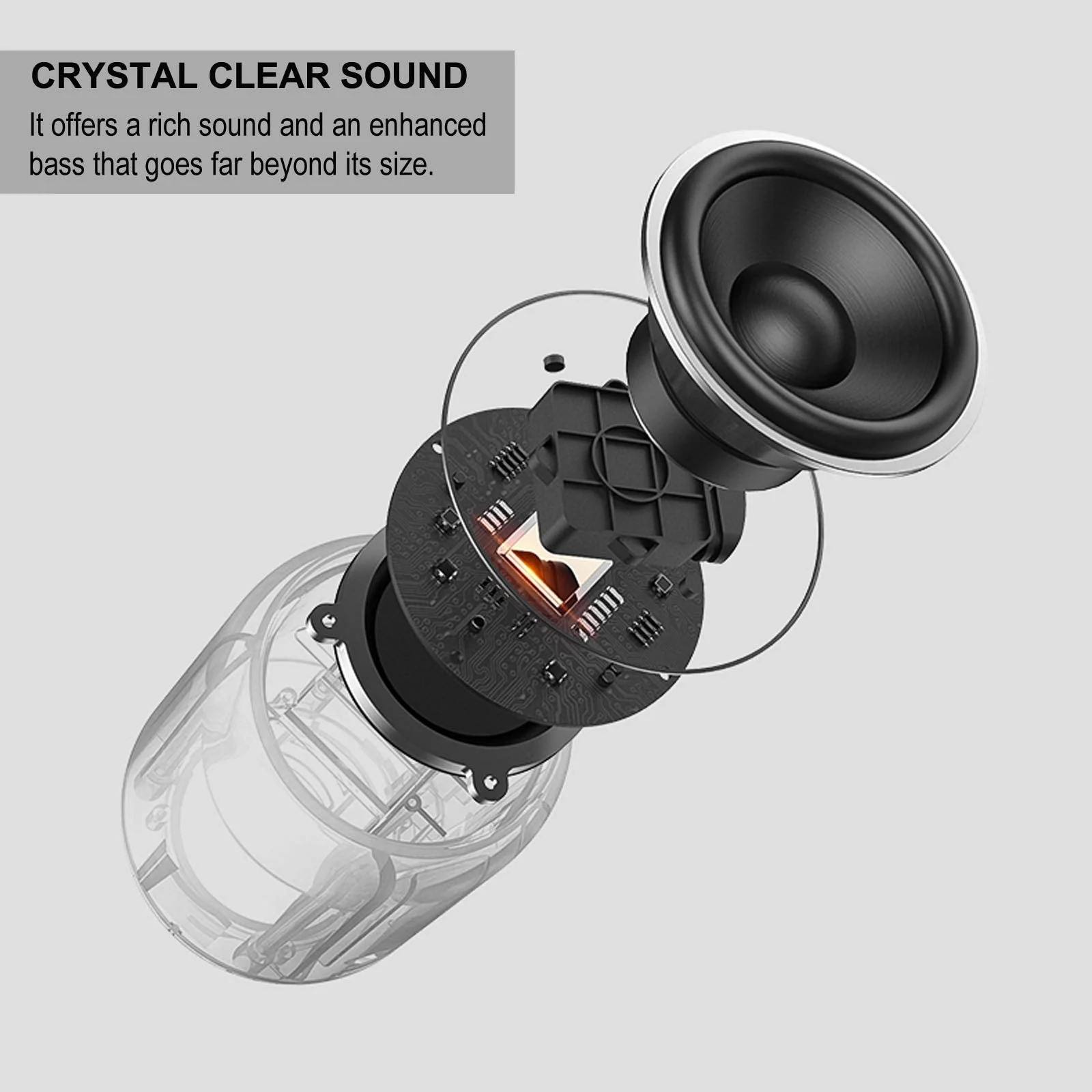 comiso Bluetooth Speaker, Portable Bluetooth Speakers with Wireless Stereo Pairing, Built in Mic, 360° HD Sound,IP65 Waterproof Speaker,Support TF Card, for Home/Party/Outdoor/Beach,Gift For Men/Women Pink - Image 7