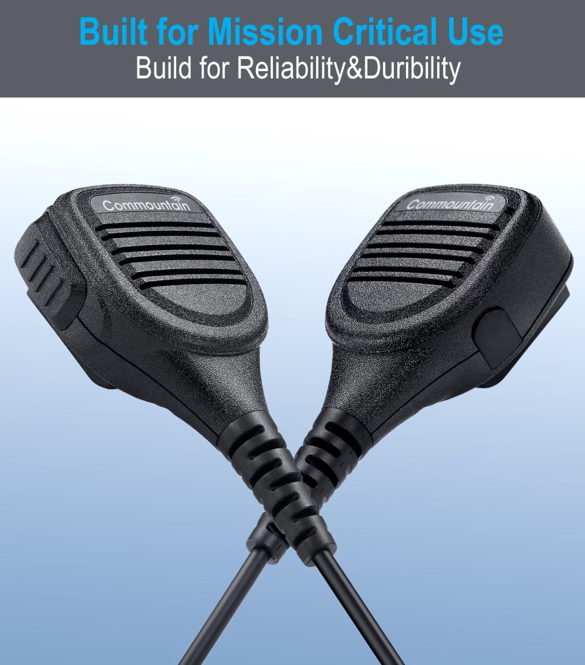 commountain Heavy Speaker Mic Compatible for Baofeng Radios BF-F8HP UV-82HP UV-5R UV82 UV82C UV5R5 UV5RA UV5RE UV5X3 and Kenwood BTECH Retevis Samcom Radios, Walkie Talkie Microphone Black - Image 7