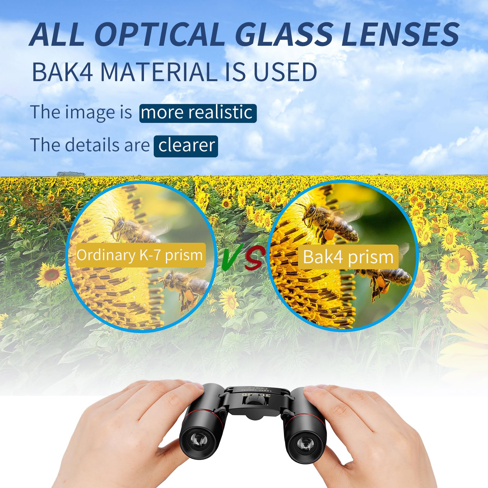 Compact Binoculars for Adults and Kids, HD Mini Portable Outdoor Binoculars Children, Pocket Lightweight Folding for Bird Watching, Hunting, Concert, Theater, Opera, Traveling, Tourism, Shows - Image 5