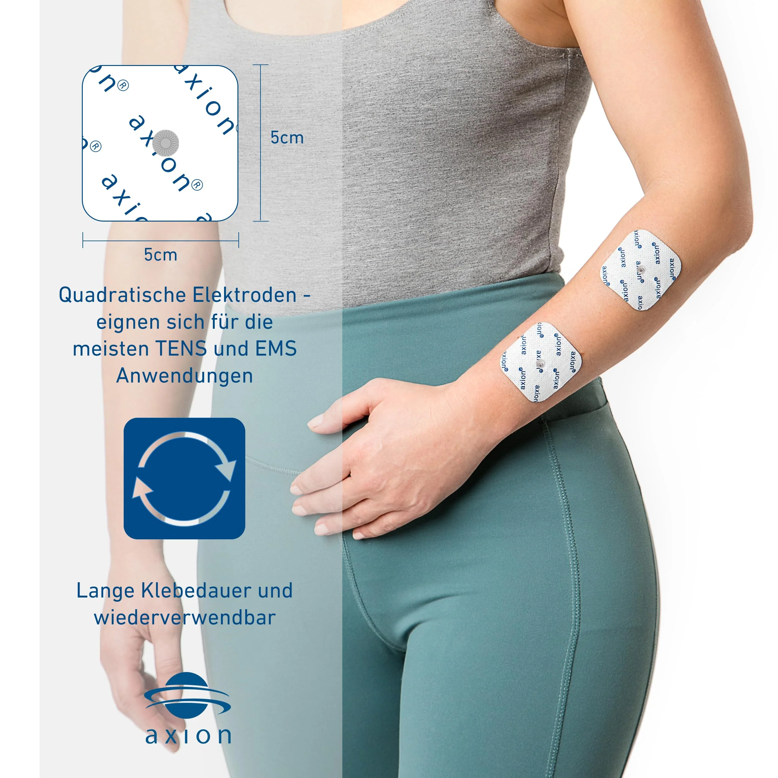Compatible electrodes SANITAS BEURER BOOTS - 8TENS & EMS pads for electrostimulation machines - 3.5mm button - axion brand quality - Image 3
