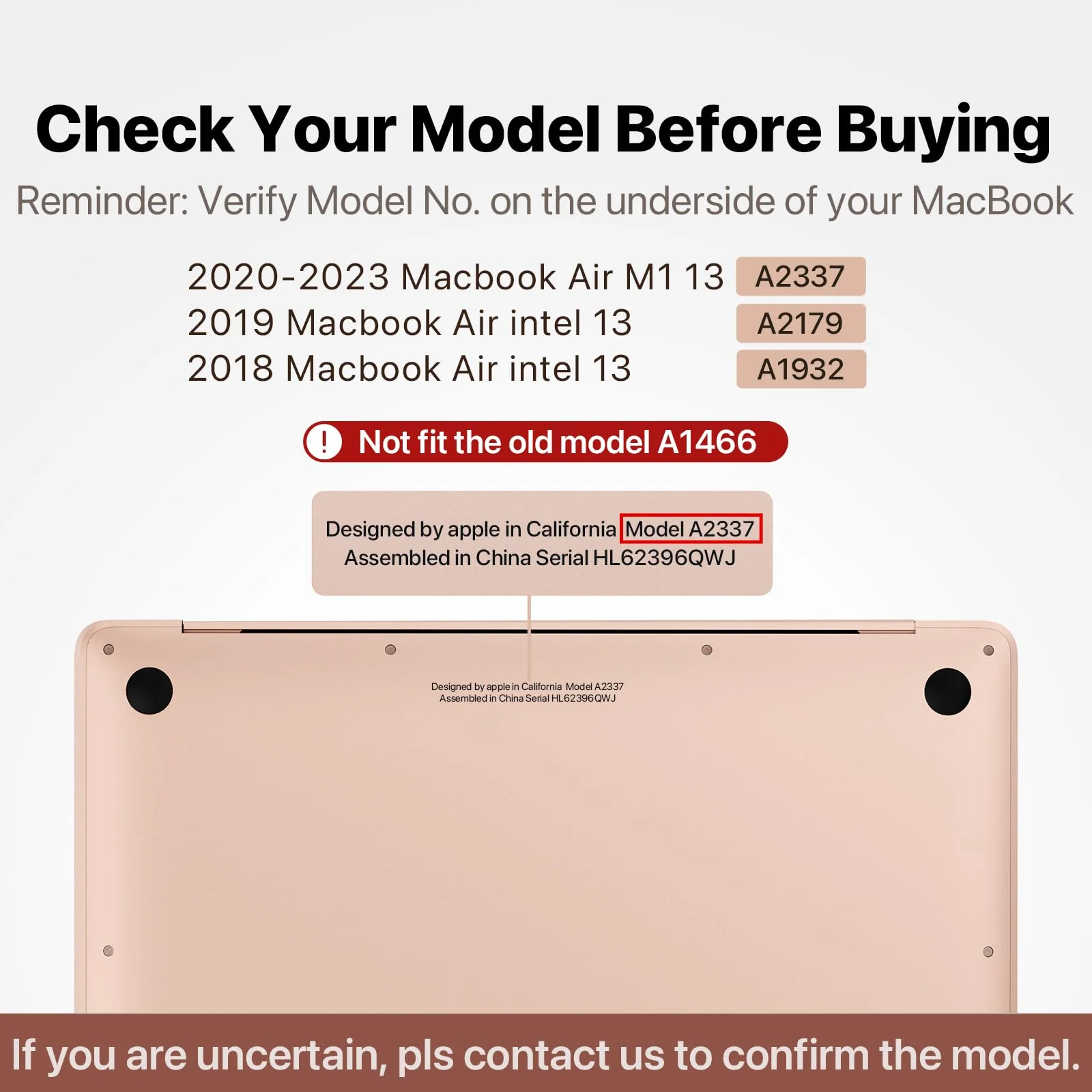 Compatible for Macbook Air 13 inch Case M1 2020 2019 2018 [Same as Bare Device] Sturdy Protective Hard Shell Cover for Laptop A2337 A2179 A1932 - Gold Clear - Image 3