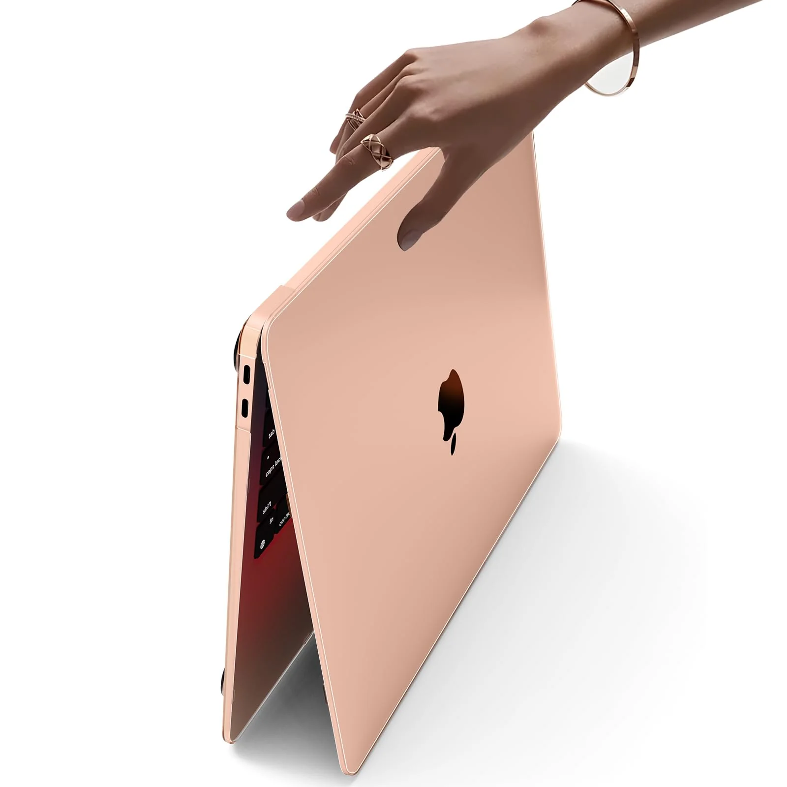 Compatible for Macbook Air 13 inch Case M1 2020 2019 2018 [Same as Bare Device] Sturdy Protective Hard Shell Cover for Laptop A2337 A2179 A1932 - Gold Clear - Image 8