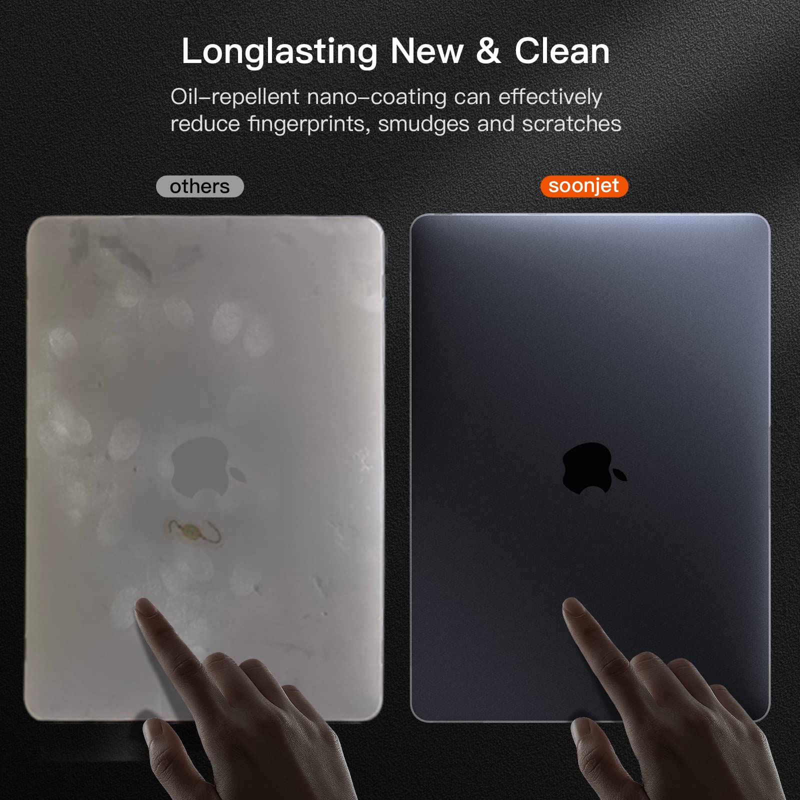 Compatible for Macbook Air 13 inch Case M1 2020 2019 2018 [Same as Bare Device] Sturdy Protective Hard Shell Cover for Laptop A2337 A2179 A1932 - Space Gray Clear - Image 7