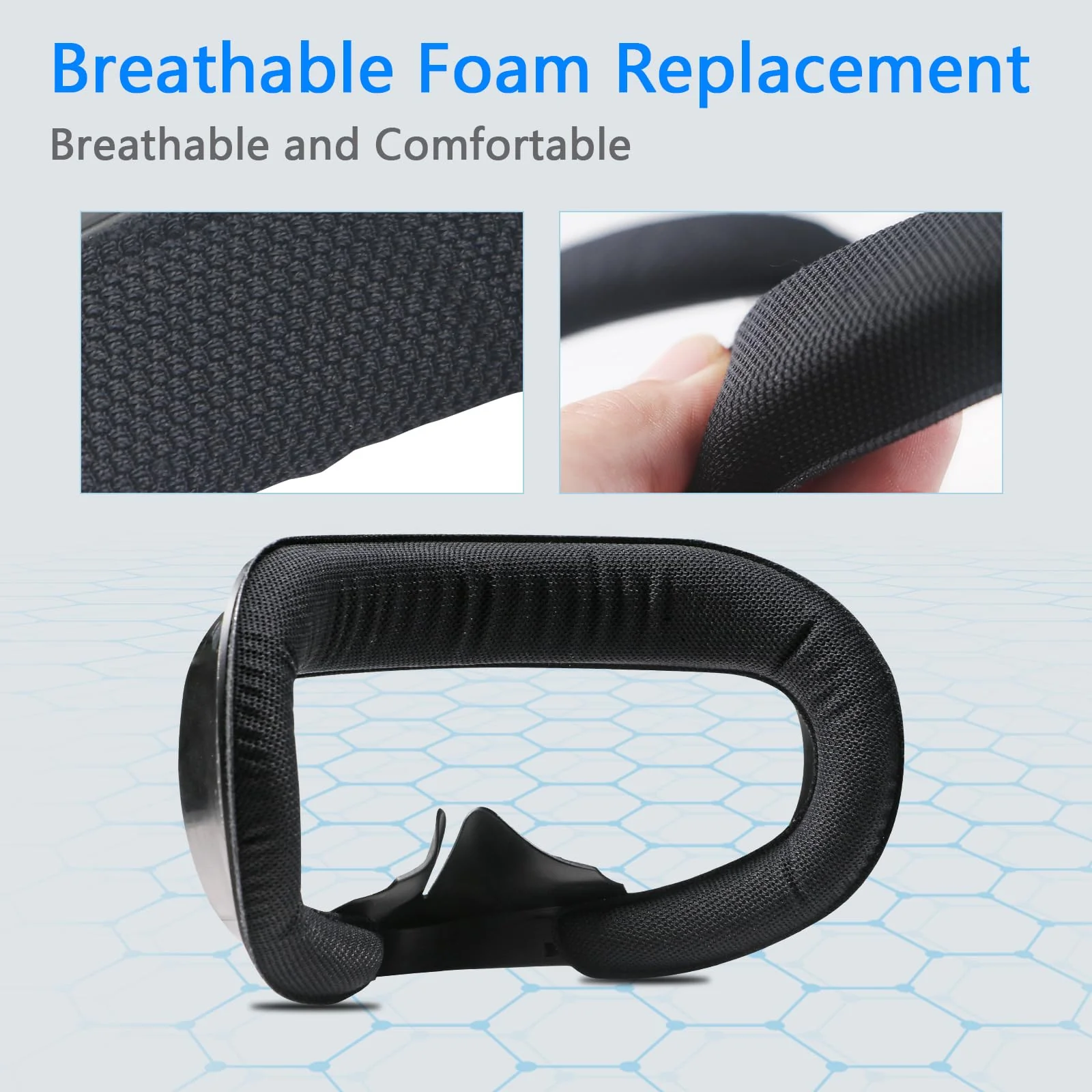 Compatible with Oculus Quest 2 Face Bracket Replacement,VR Breathable Foam Face Pad Protective for Meta Quest 2,Comfortable Face Cover Cushion VR Accessories Breathable Foam Face Cover - Image 2