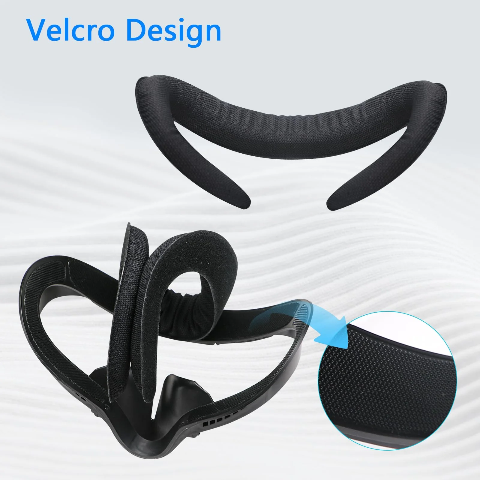 Compatible with Oculus Quest 2 Face Bracket Replacement,VR Breathable Foam Face Pad Protective for Meta Quest 2,Comfortable Face Cover Cushion VR Accessories Breathable Foam Face Cover - Image 4