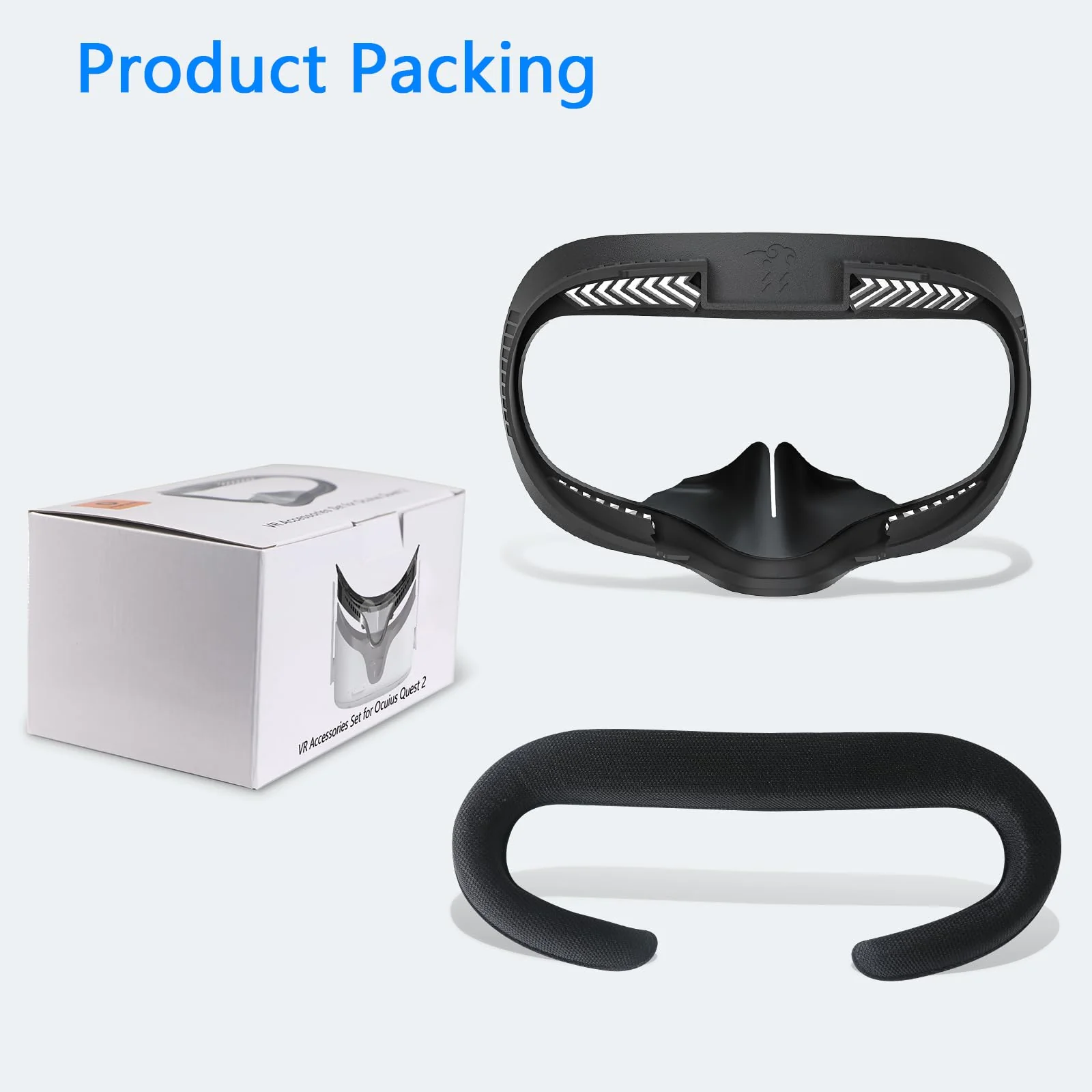 Compatible with Oculus Quest 2 Face Bracket Replacement,VR Breathable Foam Face Pad Protective for Meta Quest 2,Comfortable Face Cover Cushion VR Accessories Breathable Foam Face Cover - Image 8