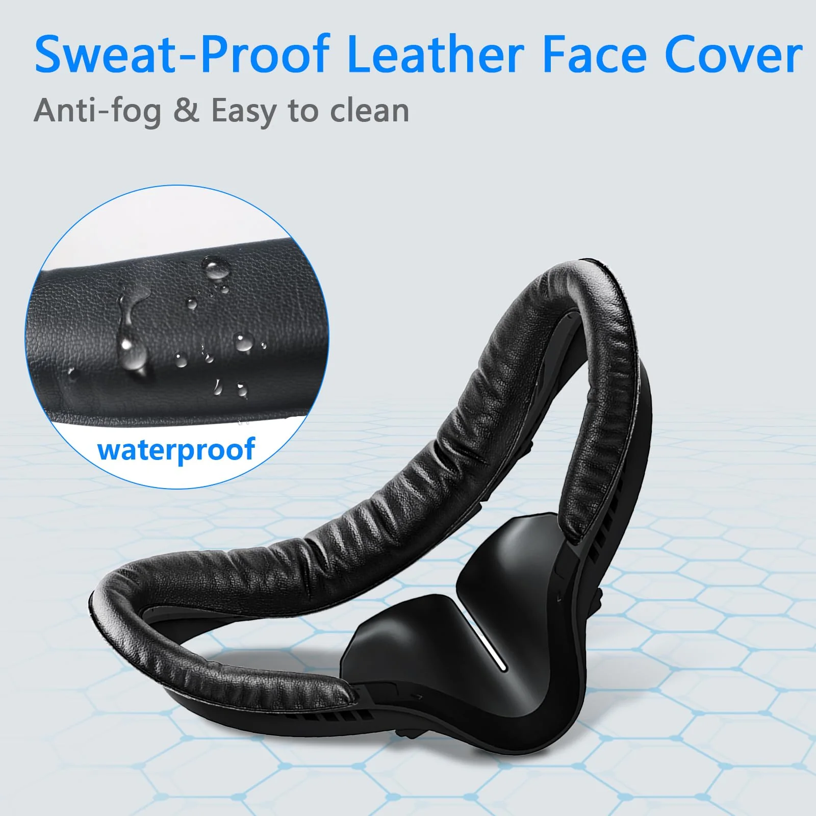 Compatible with Oculus Quest 2 Face Bracket Replacement,VR PU Leather Face Pad Protective for Meta Quest 2,Sweat-Proof Comfortable Face Cover Cushion VR Accessories Sweat-Proof Leather Face Cover - Image 2