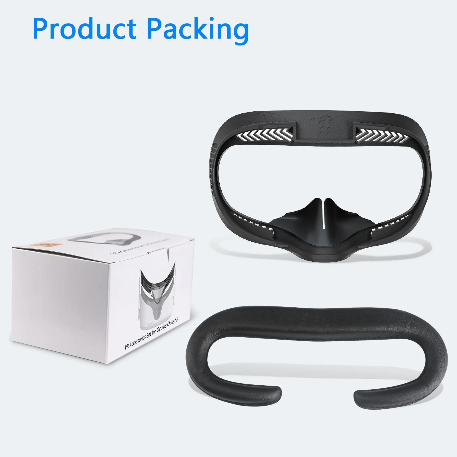 Compatible with Oculus Quest 2 Face Bracket Replacement,VR PU Leather Face Pad Protective for Meta Quest 2,Sweat-Proof Comfortable Face Cover Cushion VR Accessories Sweat-Proof Leather Face Cover - Image 8