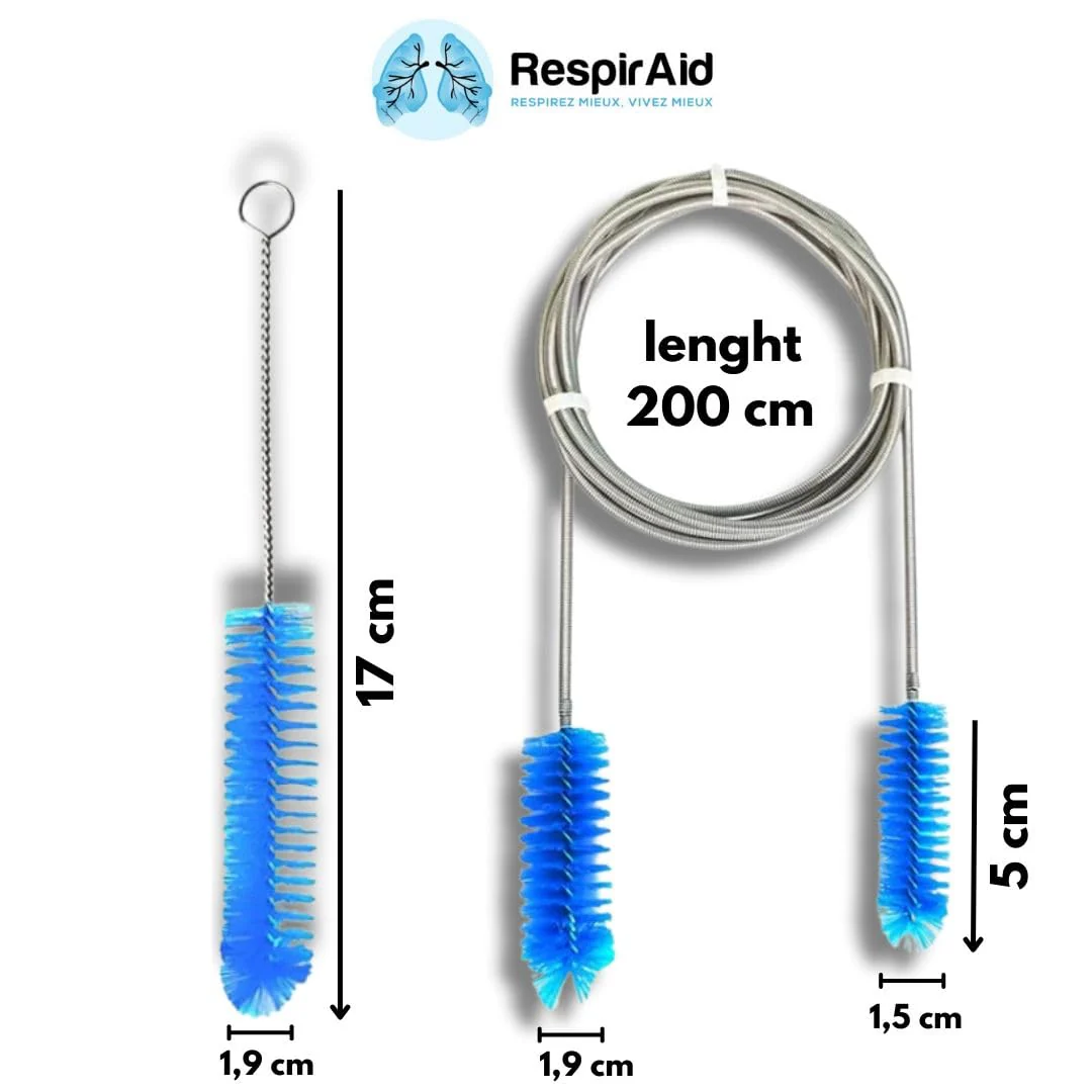 Complete CPAP Cleaning Kit – Compatible with ResMed & AirSense – Includes CPAP Hose, Tube Cleaning Brushes, Mask Wipes Bag, Wall Mounts & Hose Clips - Image 4