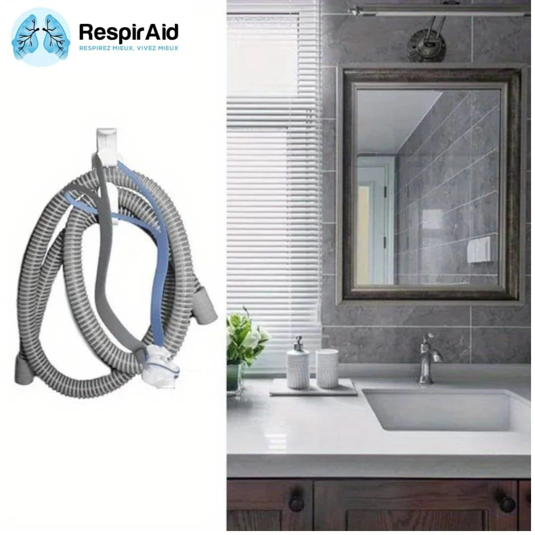 Complete CPAP Cleaning Kit – Compatible with ResMed & AirSense – Includes CPAP Hose, Tube Cleaning Brushes, Mask Wipes Bag, Wall Mounts & Hose Clips - Image 6