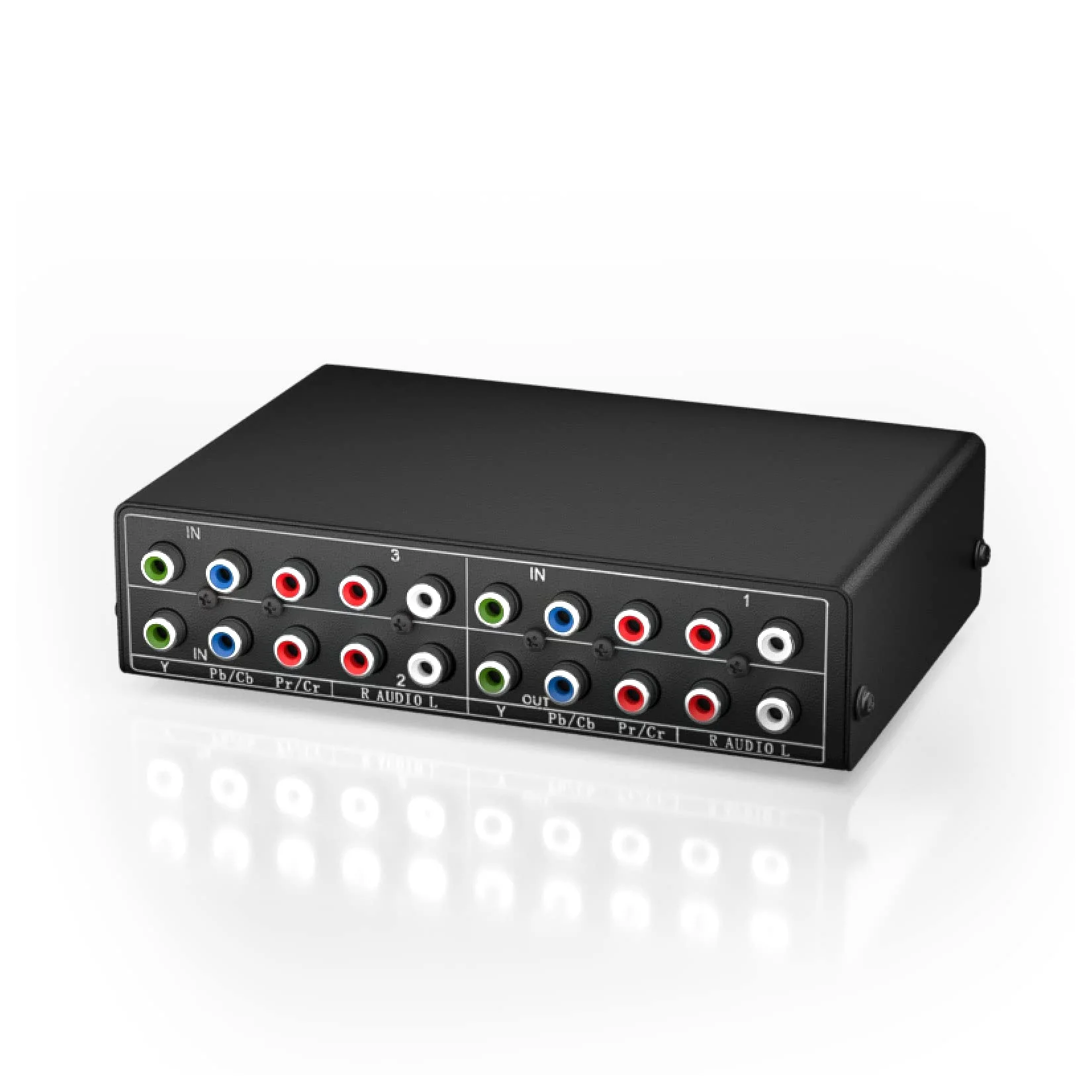 Component AV Video Switch Box 3 in 1 Out, BolAAzuL 3 Port 5 RCA YPbPr Cable RGB Component AV Switcher Selector Converter 3-Way Plug & Play for Retro Gaming PS2 Wii Xbox DVD Player TV 3X1 Switch - Image 5