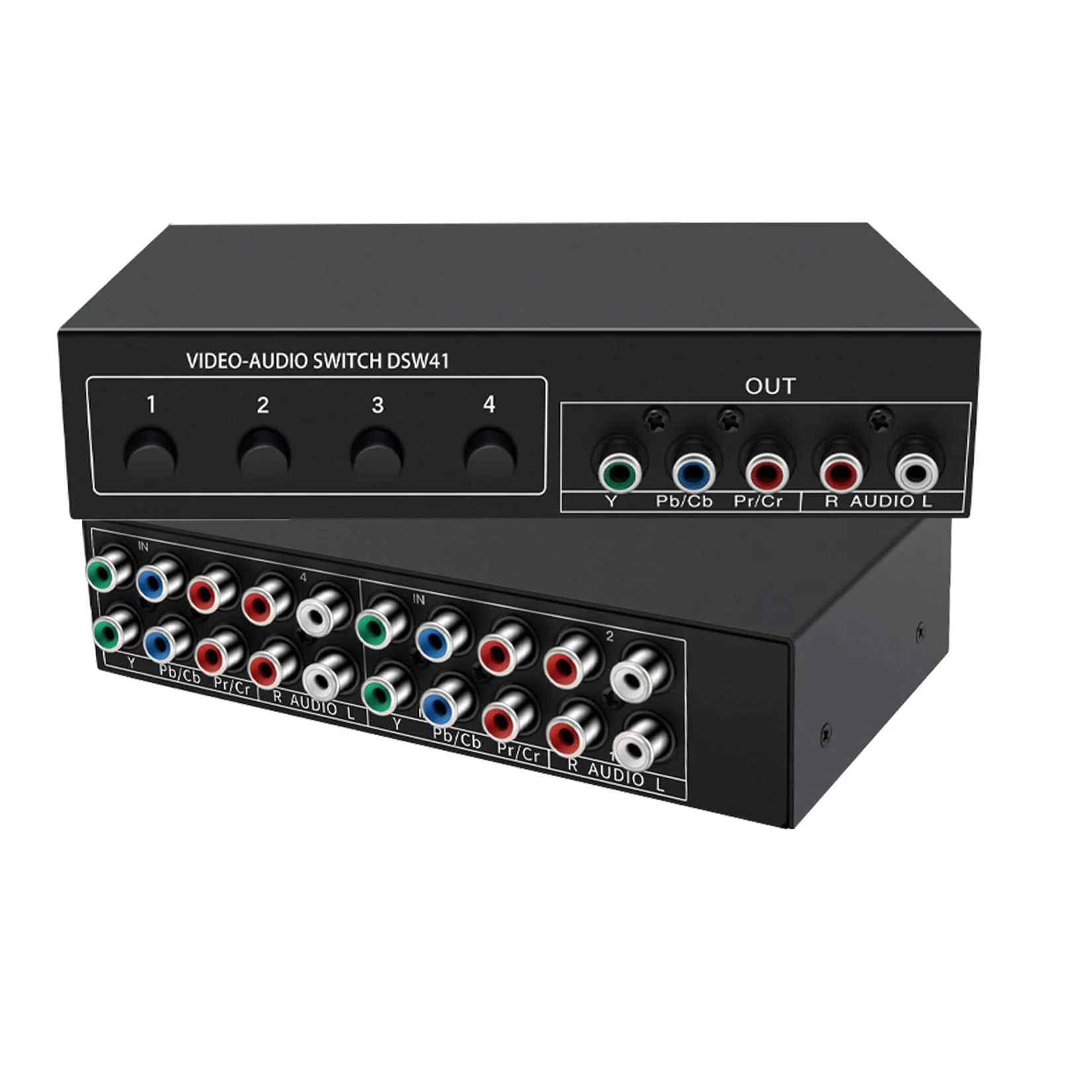 Component AV Video Switch Box 4 in 1 Out, BolAAzuL 4 Port 5 RCA YPbPr Cable RGB Component AV Switcher Selector Converter 4-Way Plug & Play for Retro Gaming PS2 Wii Xbox DVD Player TV 4X1 Switch - Image 6