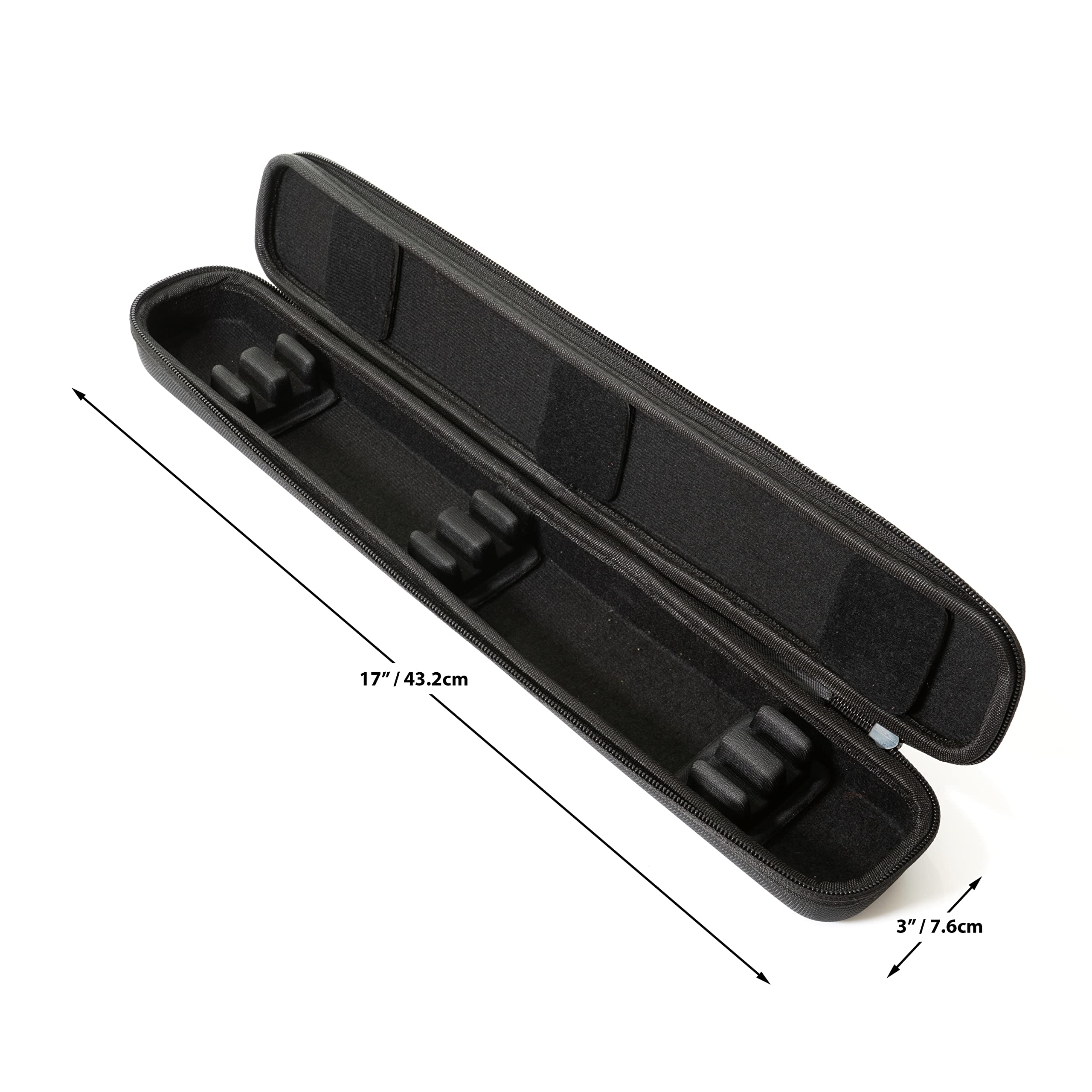Conductor Baton Case - Black Holder with Carrying Strap - Adjustable Inserts - Complete with Small Accessory Storage Case - Image 2