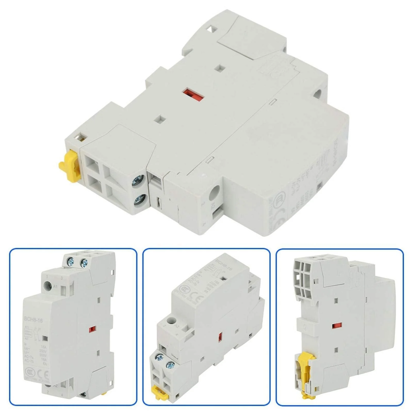 Contactor, 220 V/230 V, DIN rail, household AC contactor, 16 A contactor, number of main contacts, 2P, 2NO 50/60 Hz, circuit control - Image 2