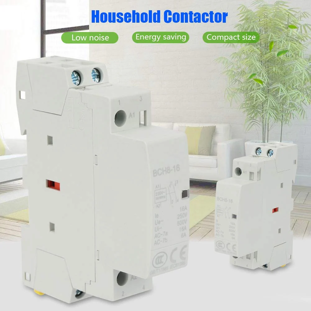 Contactor, 220 V/230 V, DIN rail, household AC contactor, 16 A contactor, number of main contacts, 2P, 2NO 50/60 Hz, circuit control - Image 4