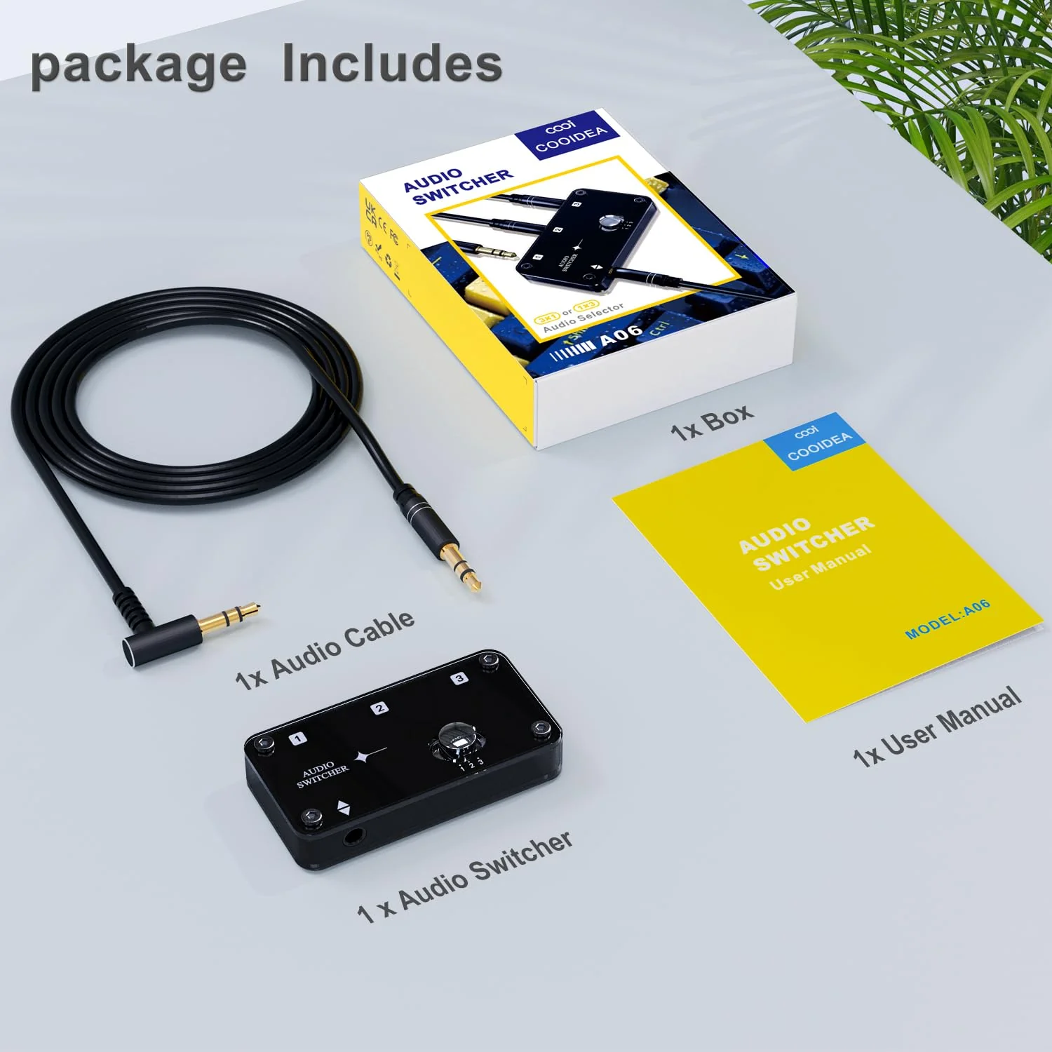 COOIDEA 3.5mm Stereo Audio Switcher Support 1 in 3 Out or 3 in 1 Out with 3.5mm Audio Cable, 3 Ports AUX Audio Speaker Selector for PC Phone Laptop Headphone - Image 7