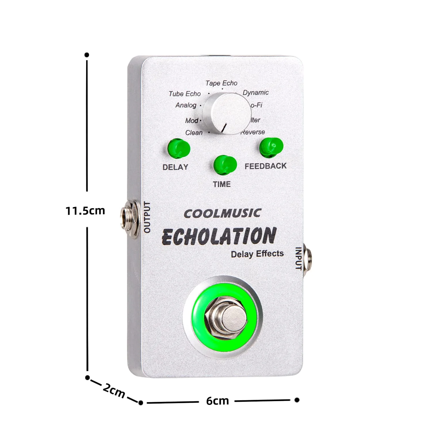 COOLMUSIC A-DE01 Echolation Digital Delay Pedal with 9 Effects… - Image 4