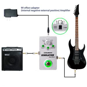 COOLMUSIC A-DE01 Echolation Digital Delay Pedal with 9 Effects… - Image 7
