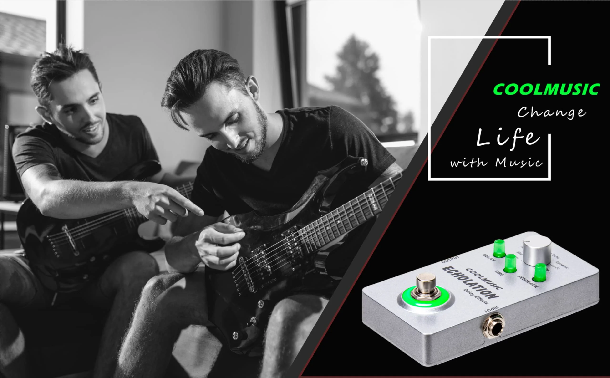 COOLMUSIC A-DE01 Echolation Digital Delay Pedal with 9 Effects… - Image 8