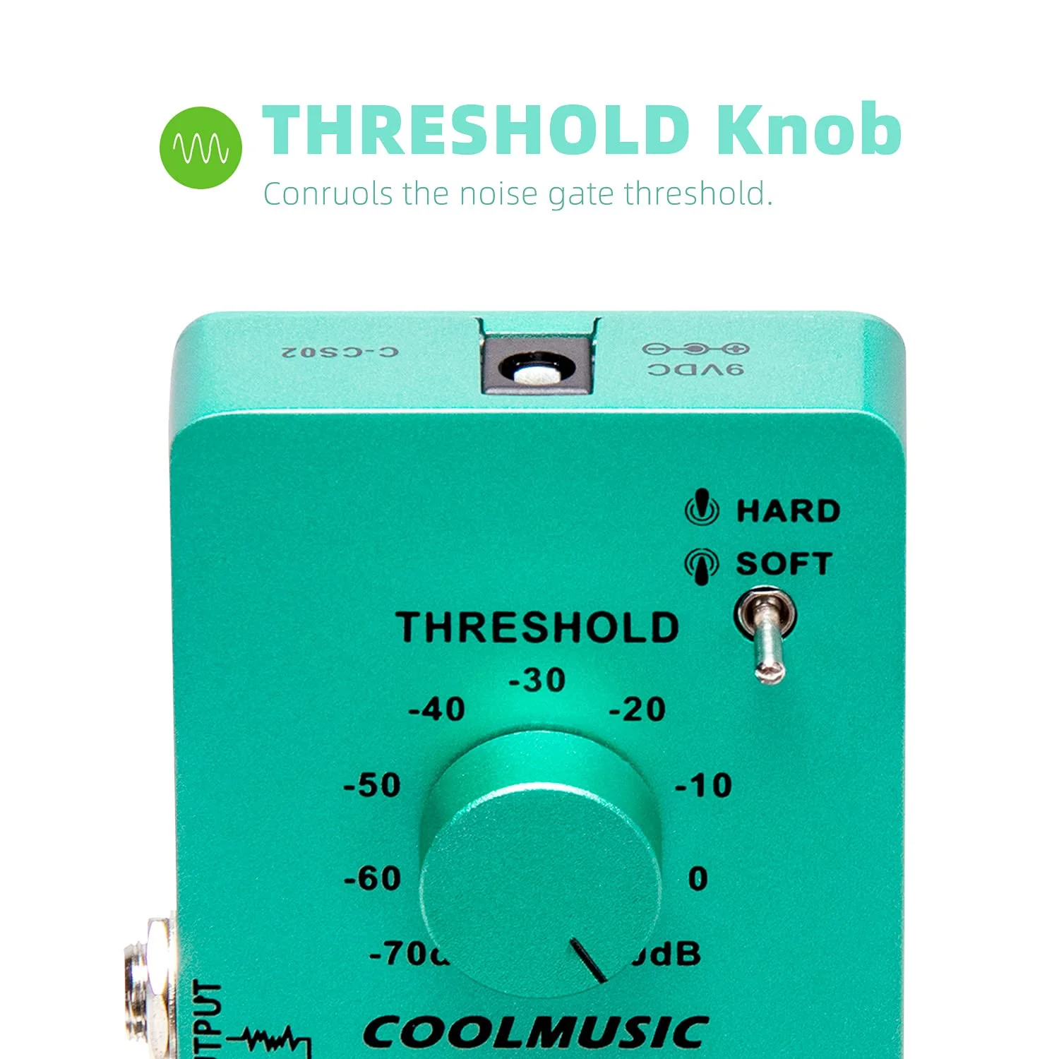 COOLMUSIC C-CS02 Noise Guitar Effect Pedal, Noise Killer Guitar Pedal Noise Suppressor Effect 2 Modes for Electric Guitar and Bass True Bypass - Image 2