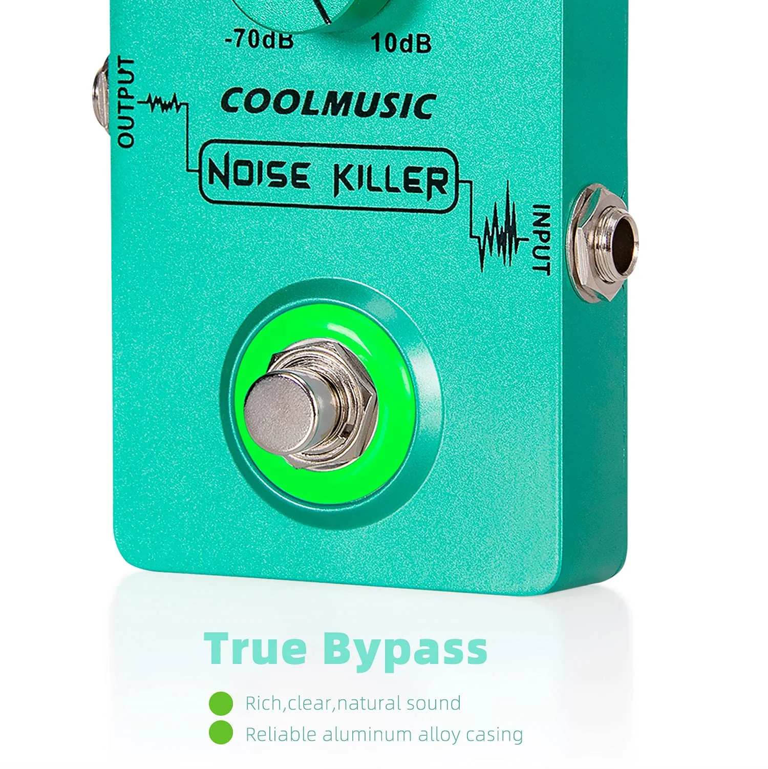 COOLMUSIC C-CS02 Noise Guitar Effect Pedal, Noise Killer Guitar Pedal Noise Suppressor Effect 2 Modes for Electric Guitar and Bass True Bypass - Image 5