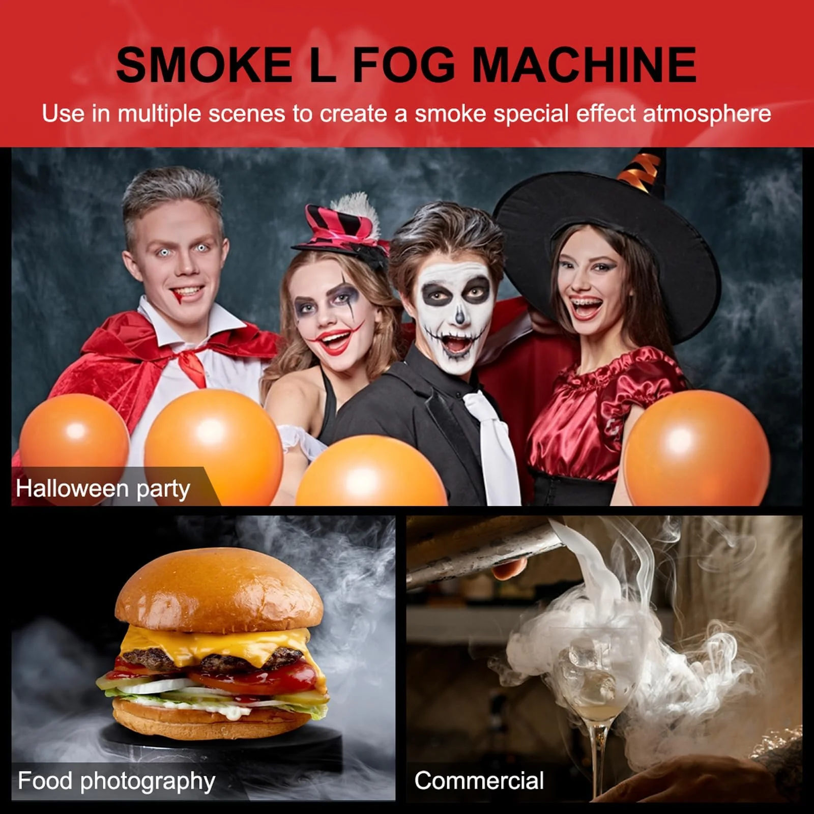 COOWOO Portable Mini Fog Machine, 3 Adjustable Modes, Handheld Fog Machine with Remote Control Fogger for TikTok Live Streaming, Youtube Short Videos, Photography and Parties, Model Smoke L - Image 5