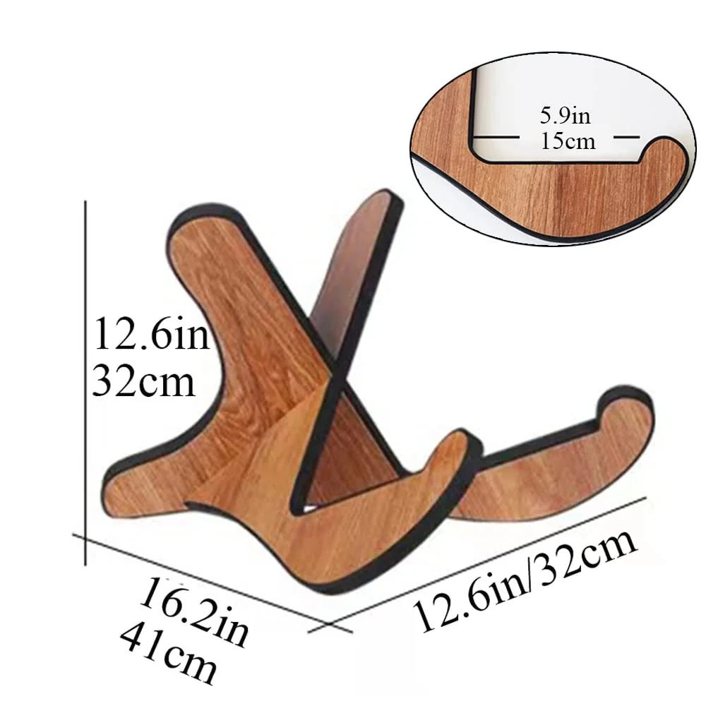 Coret Universal Portable Wooden Guitar Stand, Acoustic and Classical Guitar Stand,Portable Guitar Stand Holder, with Non Slip EVA Padding - Image 2