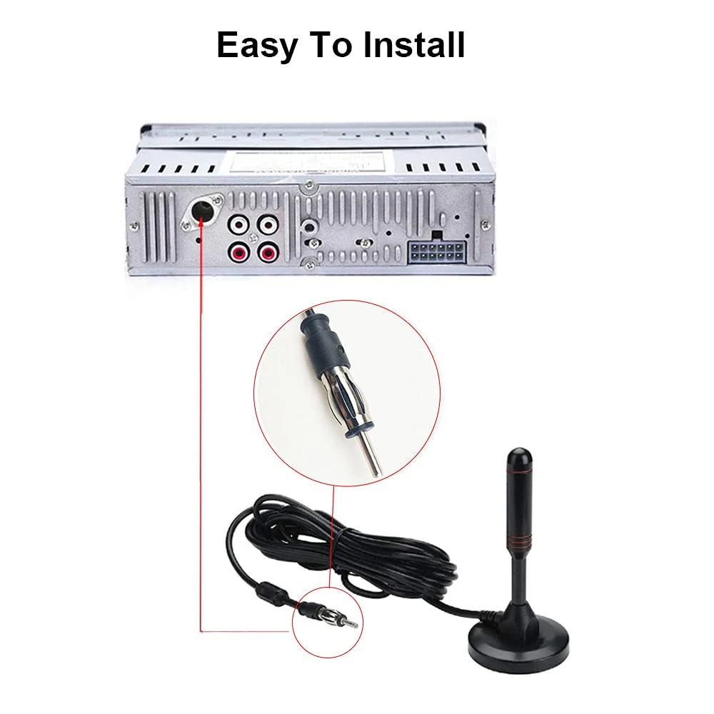 CORONIR 16ft Car Magnet Antenna Universal Magnetic Am Fm Antenna for Radio Car Home with Magnetic Base Antenna - Image 3